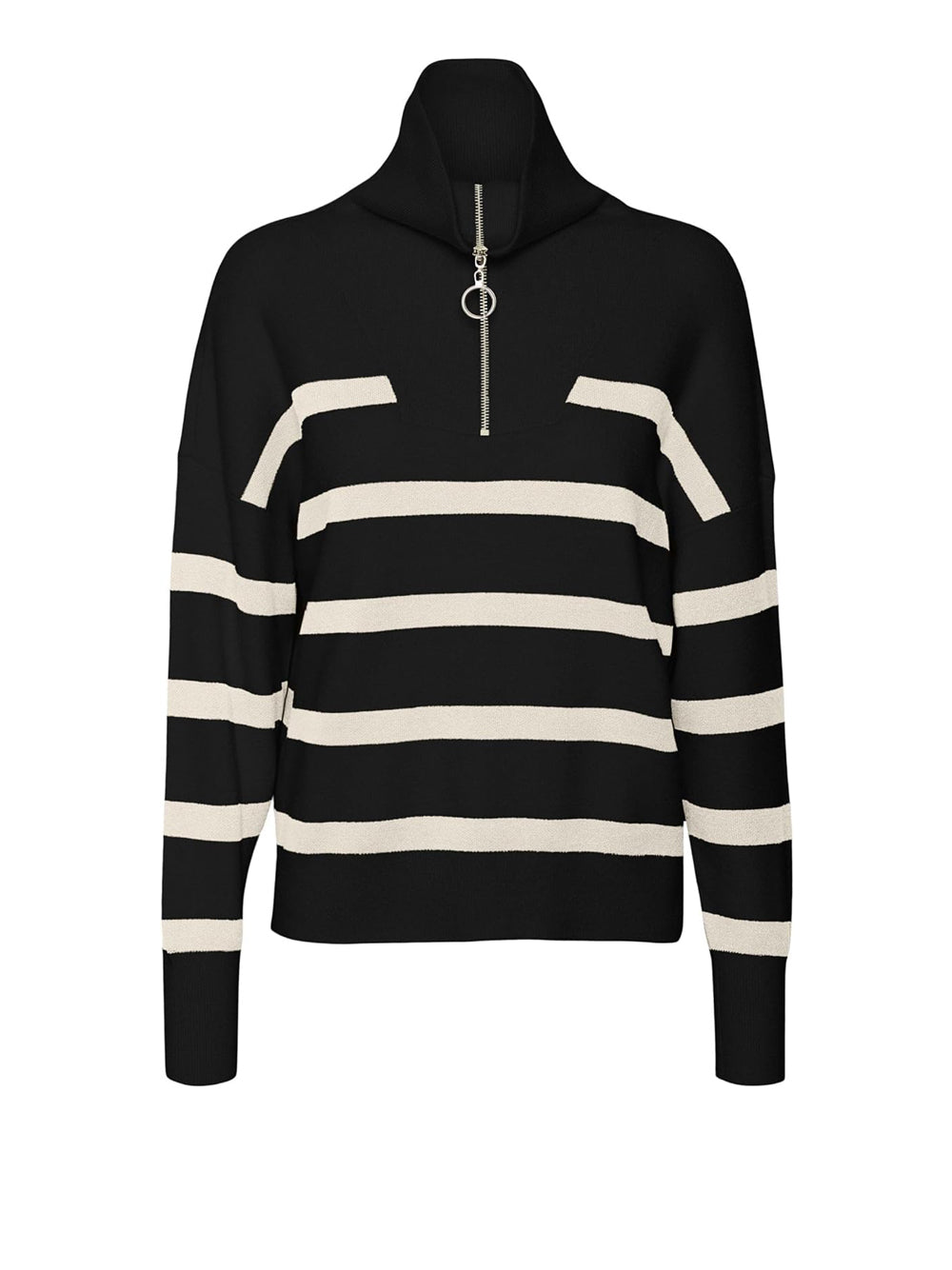VERO MODA Maglione con zip Donna - Nero modello 10269246