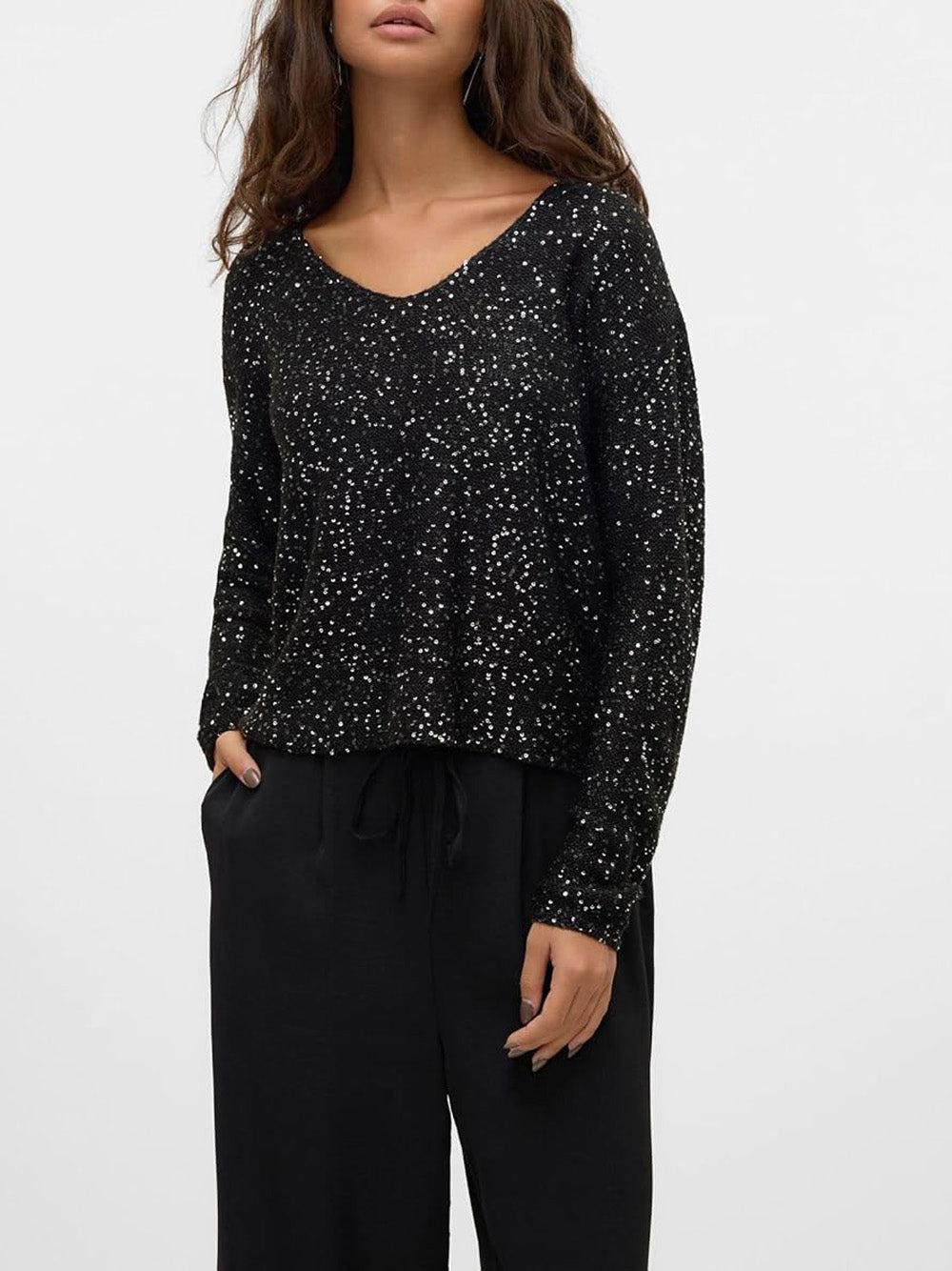 VERO MODA Maglione Donna - Nero modello 10318223