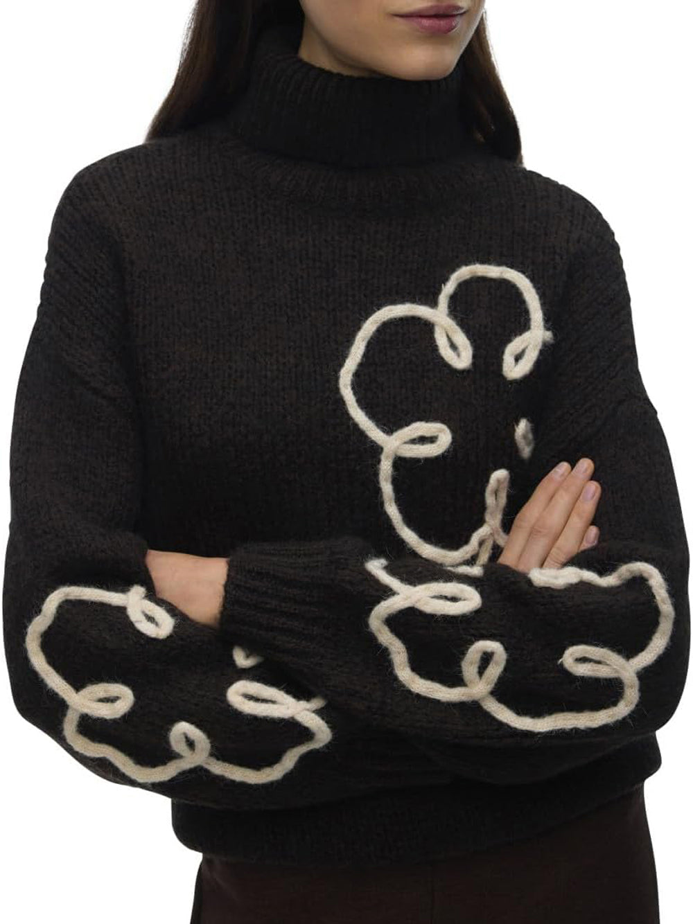 VERO MODA Maglione Donna - Marrone modello 10335036