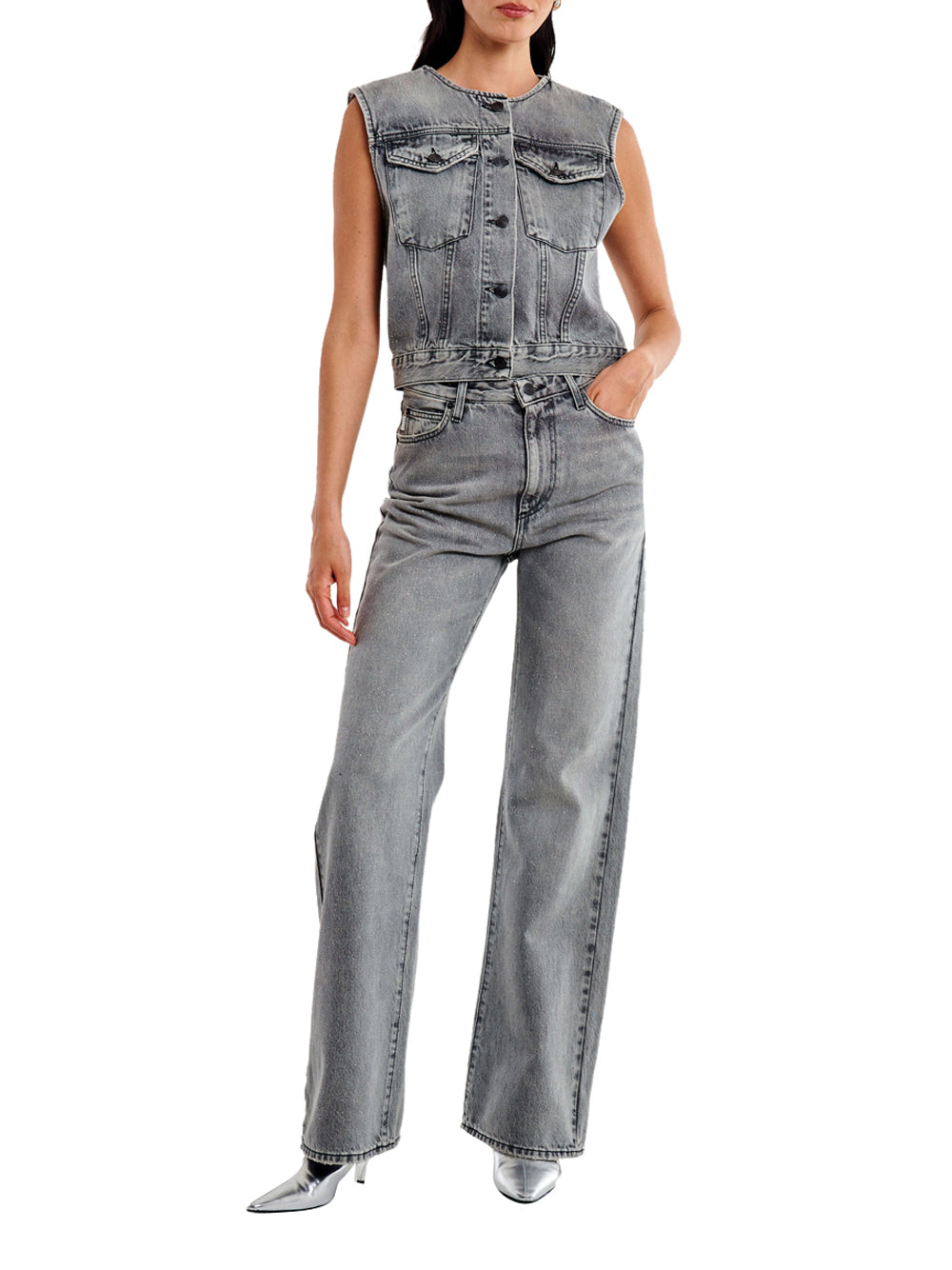 VICOLO Gilet Donna - Grigio modello DF5052