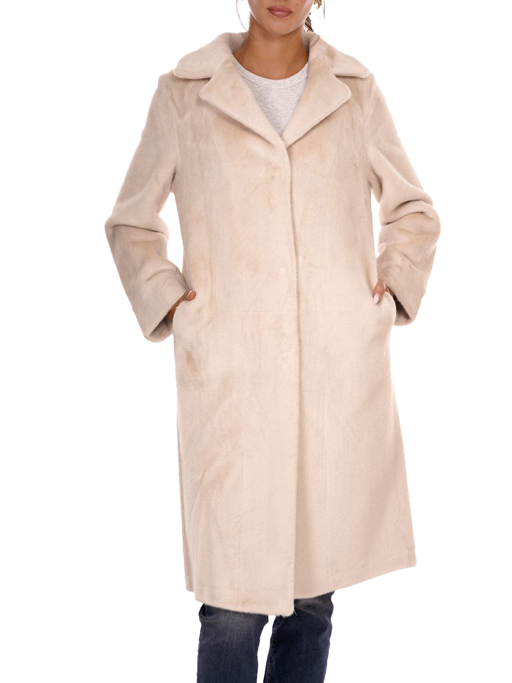 YES ZEE Cappotto Donna - Beige modello O027KV00