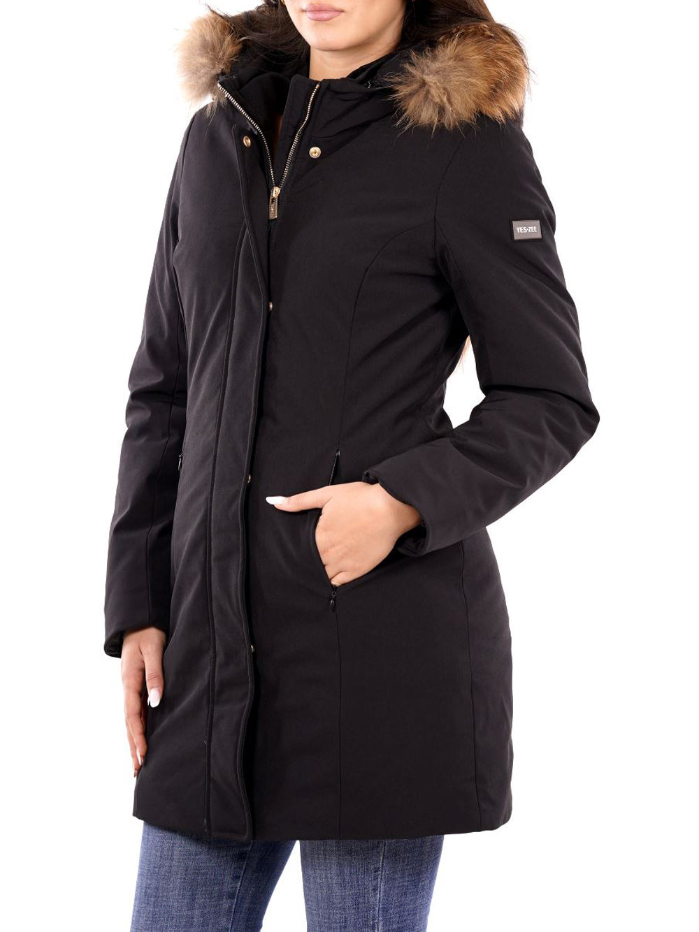 YES ZEE Cappotto Donna - Nero modello O075NU00