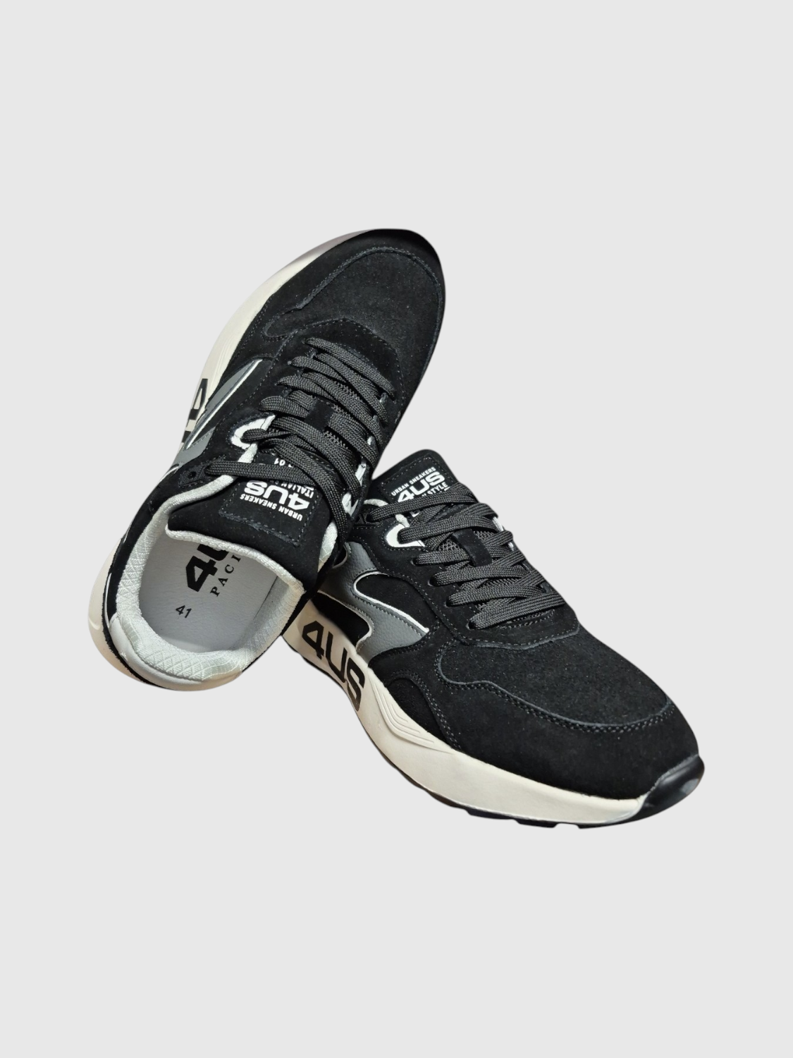 4US Sneakers Uomo - Nero modello 25-439