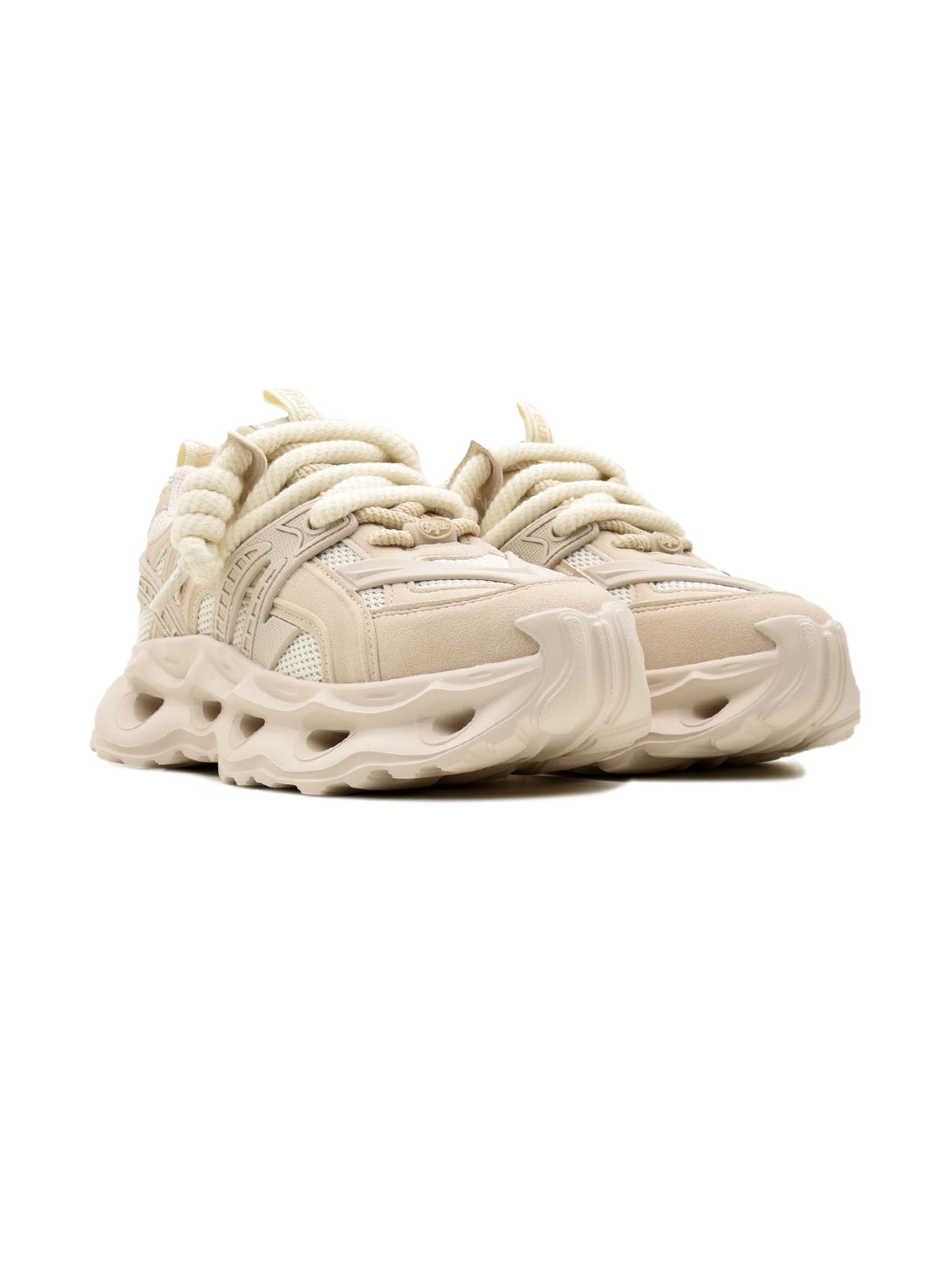 BUFFALO Sneakers platform Donna - Beige modello PD00016373