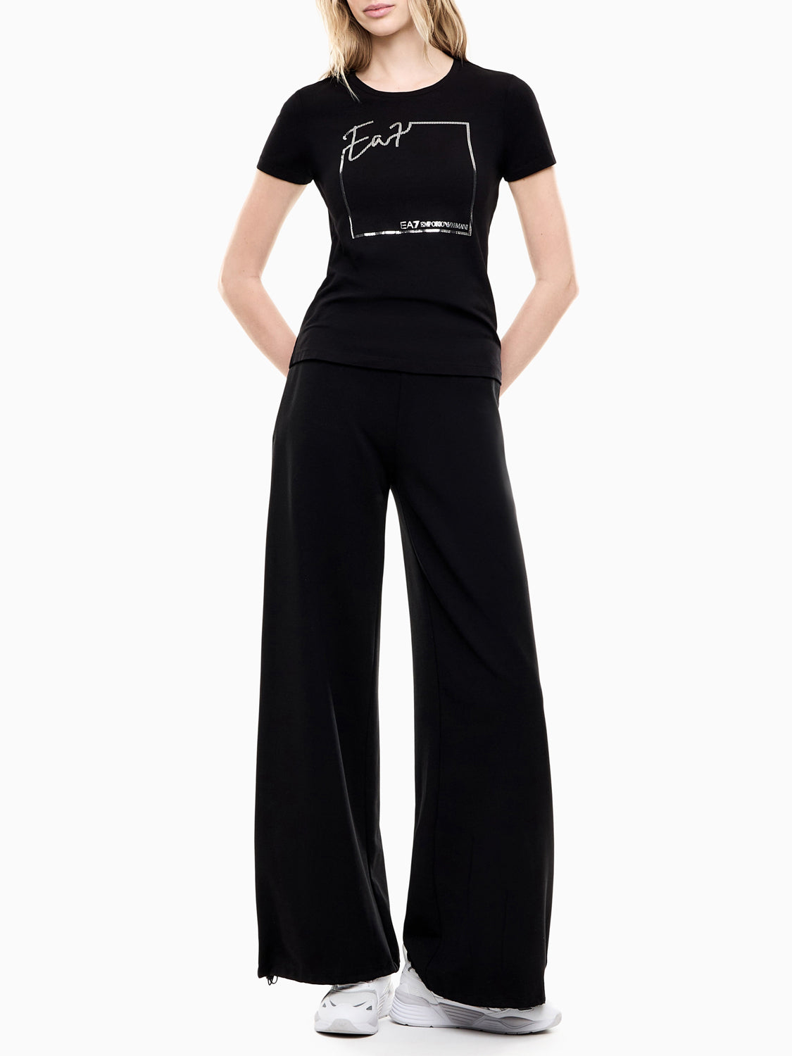 EA7 T-shirt Donna - Nero modello 7W001663 AF10373