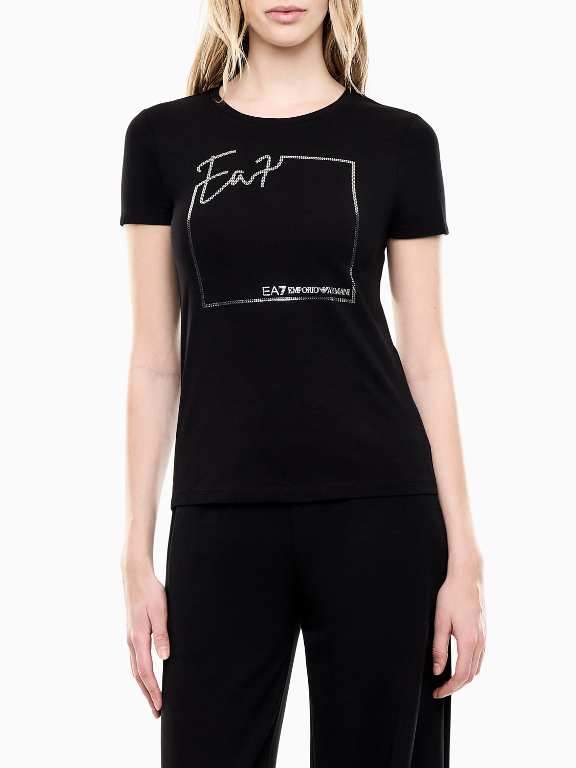 EA7 T-shirt Donna - Nero modello 7W001663 AF10373