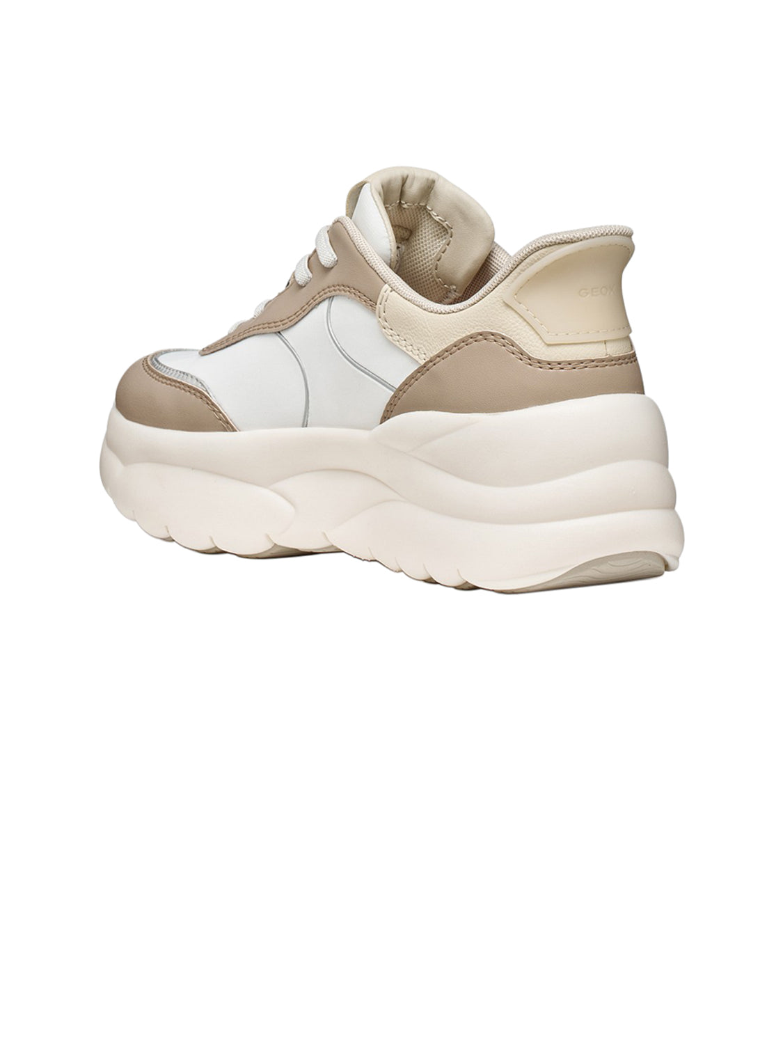 GEOX Sneakers slip-in Donna - Bianco-Beige modello D6809B-0119B