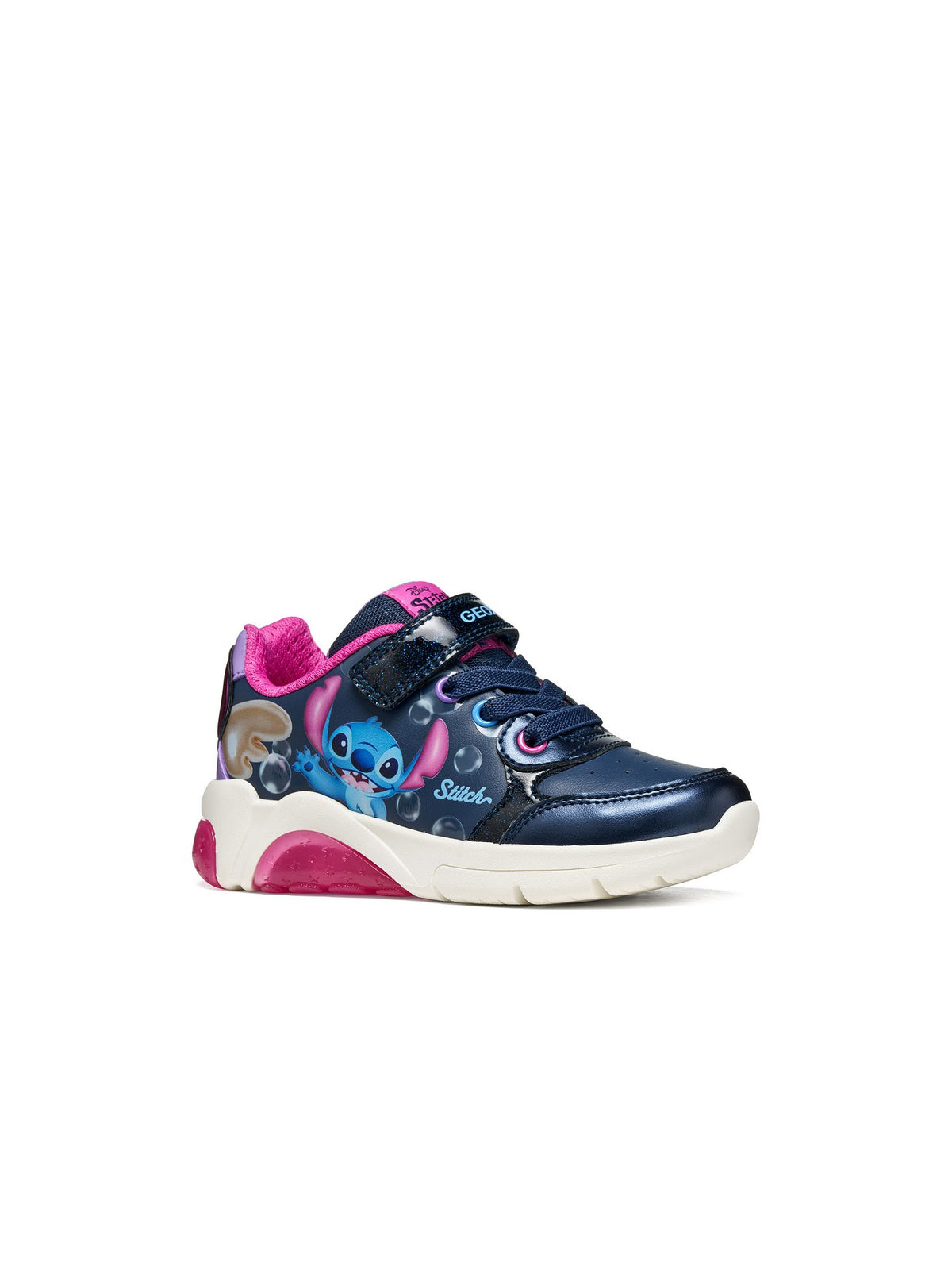 GEOX Sneakers con strappi Bambino - Blu-Fuxia modello J66M4E-05402