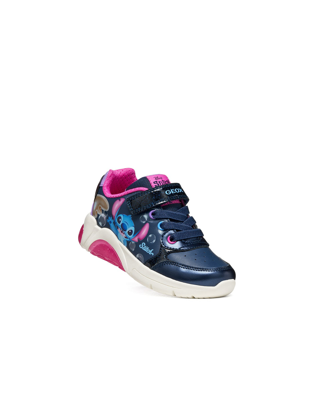 GEOX Sneakers con strappi Bambino - Blu-Fuxia modello J66M4E-05402