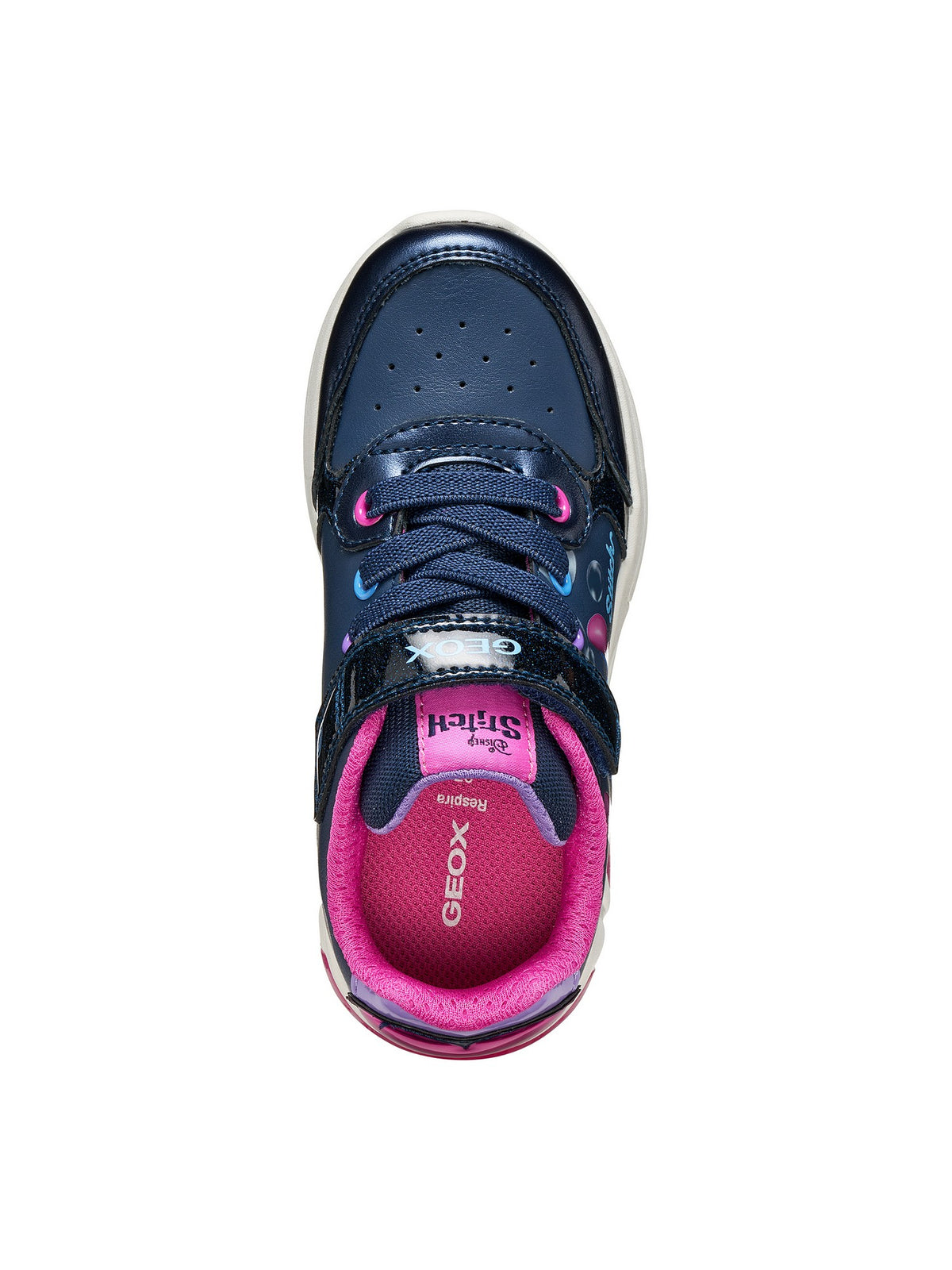 GEOX Sneakers con strappi Bambino - Blu-Fuxia modello J66M4E-05402