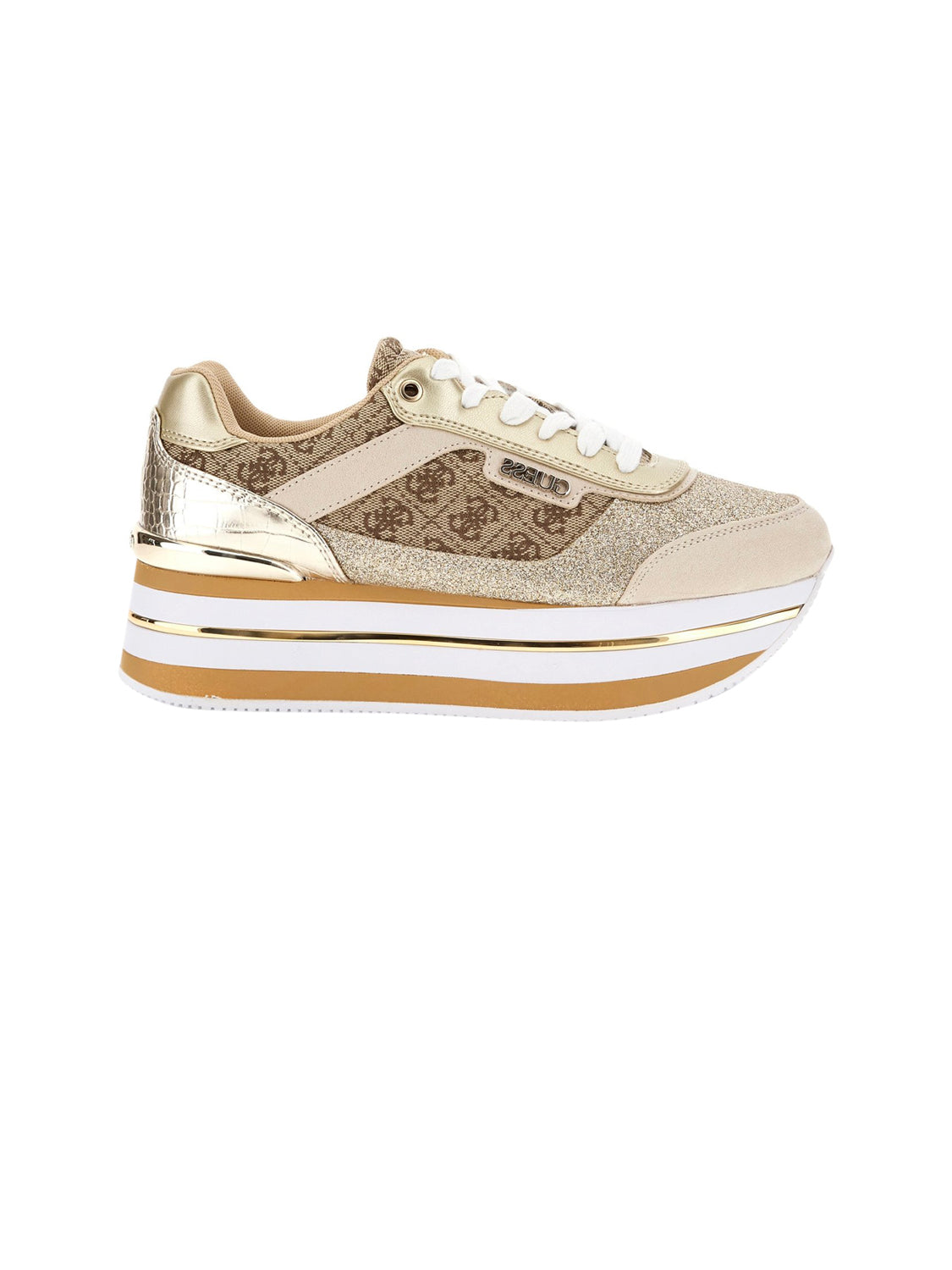 GUESS Sneakers plantare estraibile Donna - Beige modello FL5HNS FAL12