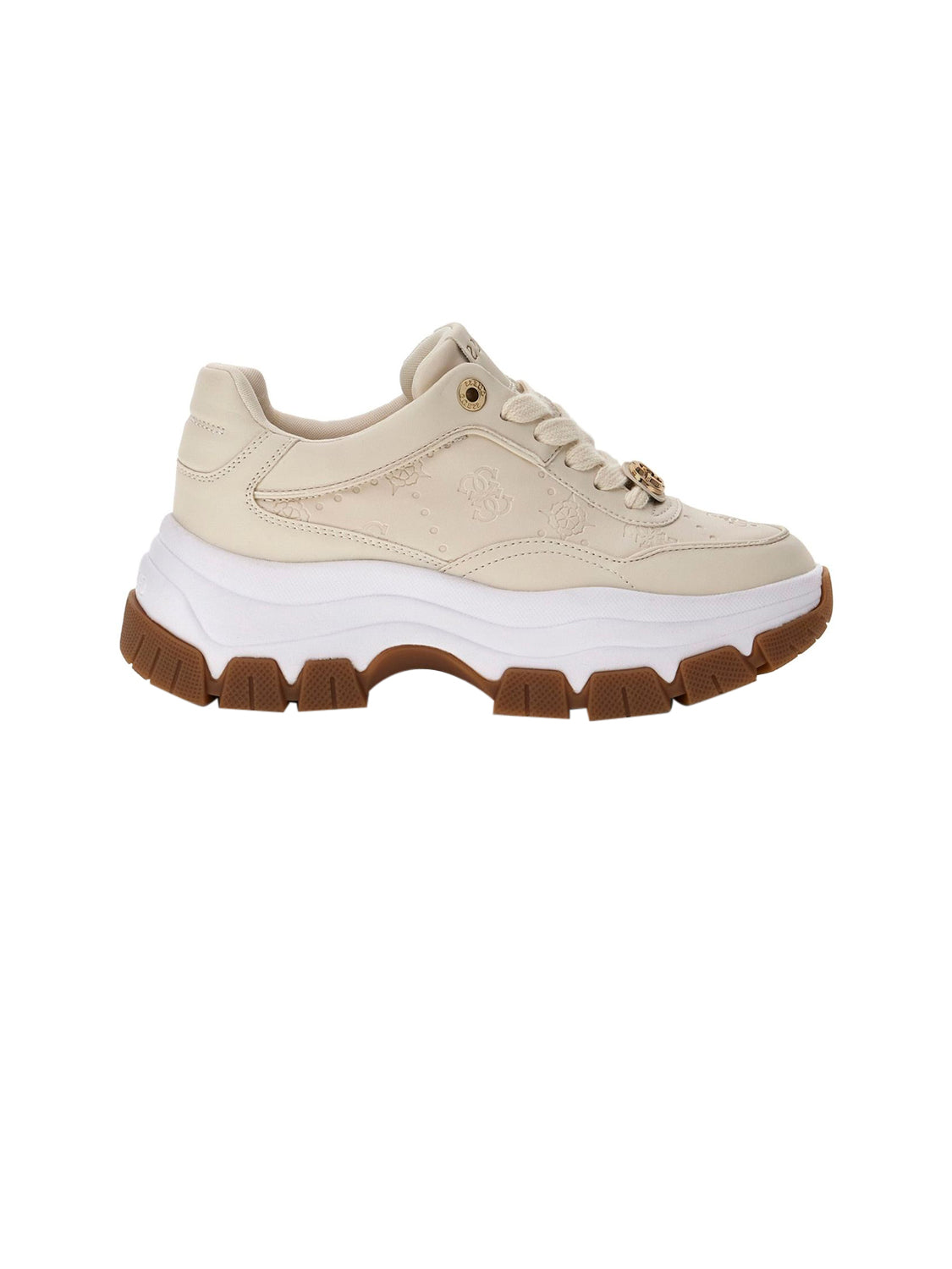 GUESS Sneakers platform Donna - Beige modello FLFBRT PEL12