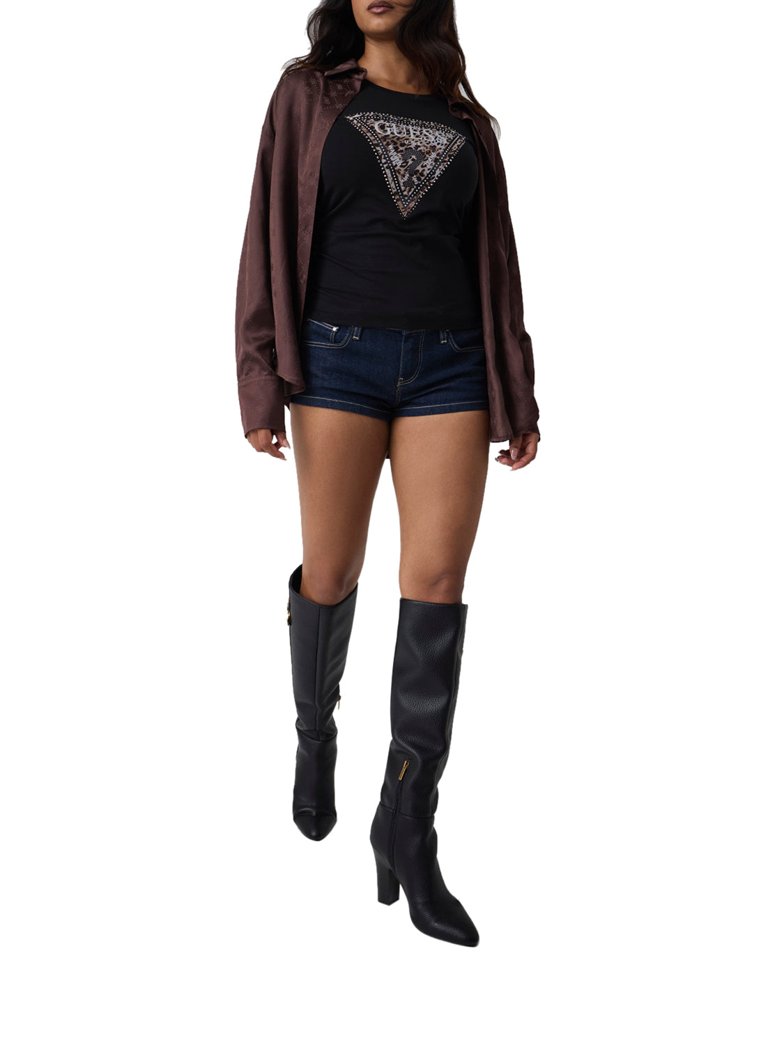 GUESS Stivali con tacco Donna - Nero modello FLFTYN ELE11