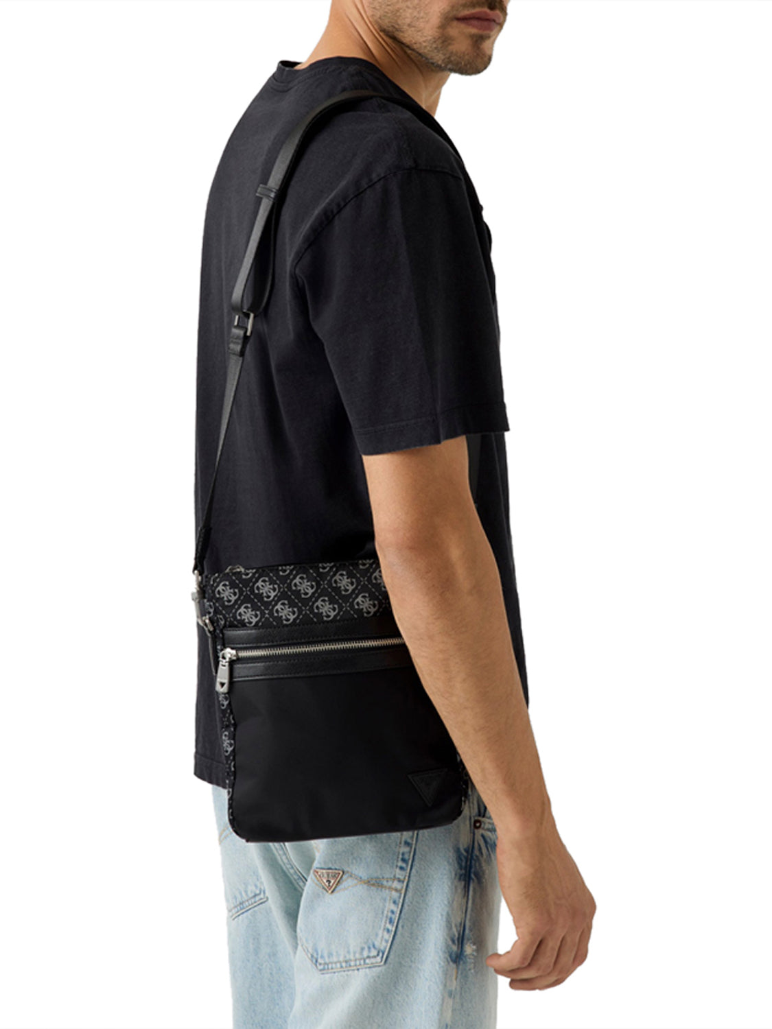 GUESS Borsa a Tracolla Uomo - Nero modello HMBENP P6123