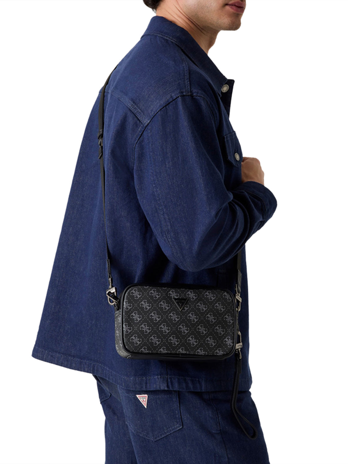 GUESS Borsa a Tracolla Uomo - Nero modello HMMILO P6150