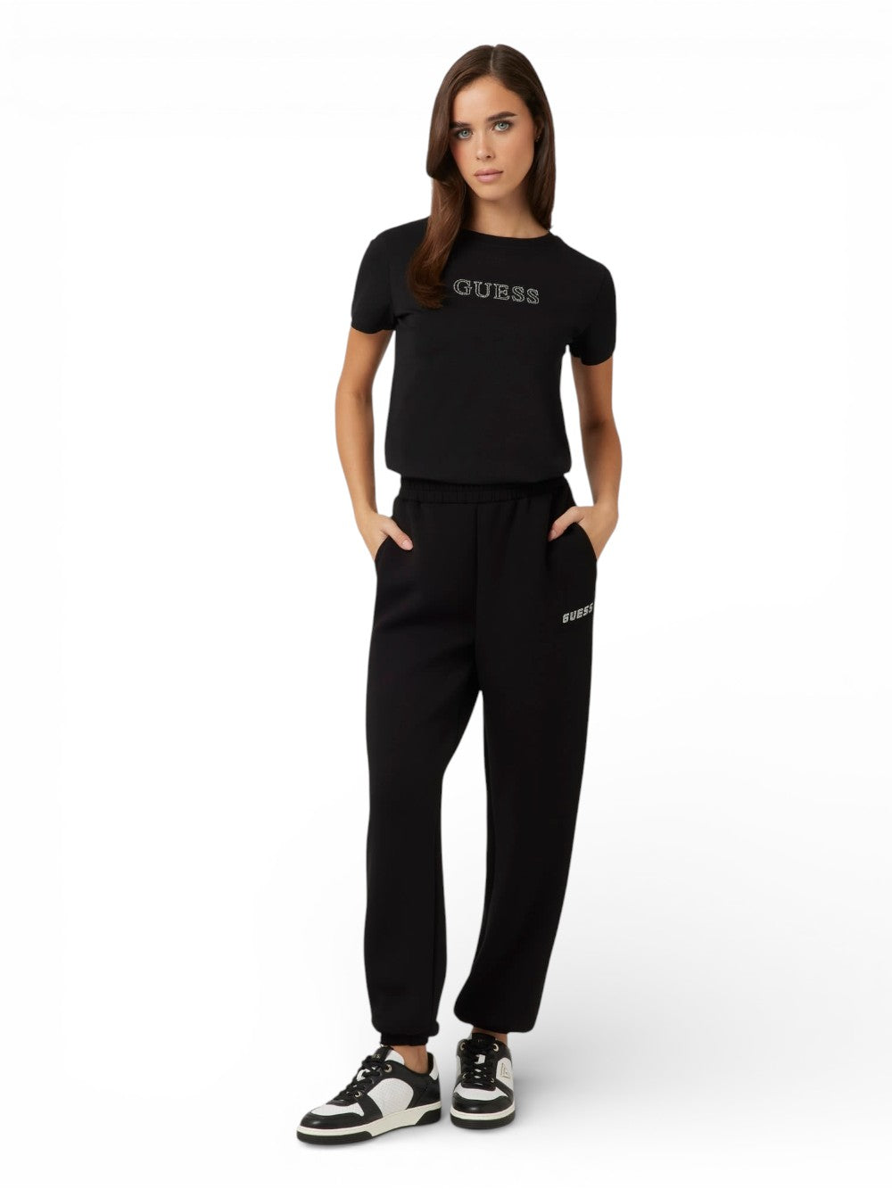 GUESS T-shirt Donna - Nero modello V3BI11 J1314
