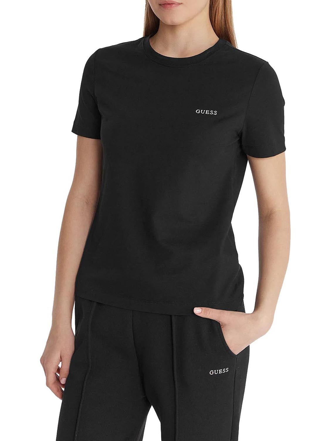 GUESS T-shirt Donna - Nero modello V6RI07 J1314