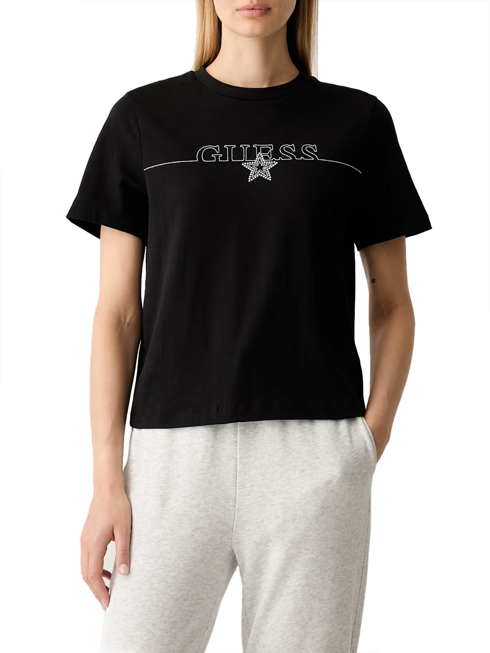 GUESS T-shirt Donna - Nero modello V6YI05 K4272