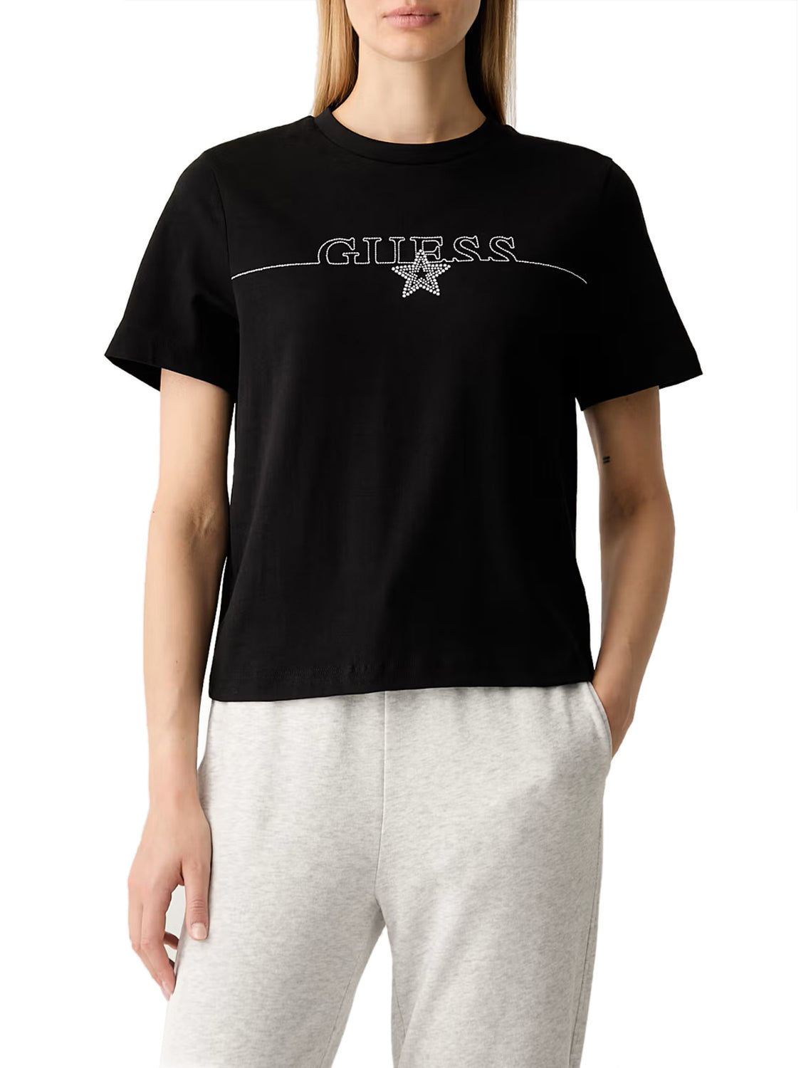 GUESS T-shirt Donna - Nero modello V6YI05 K4272