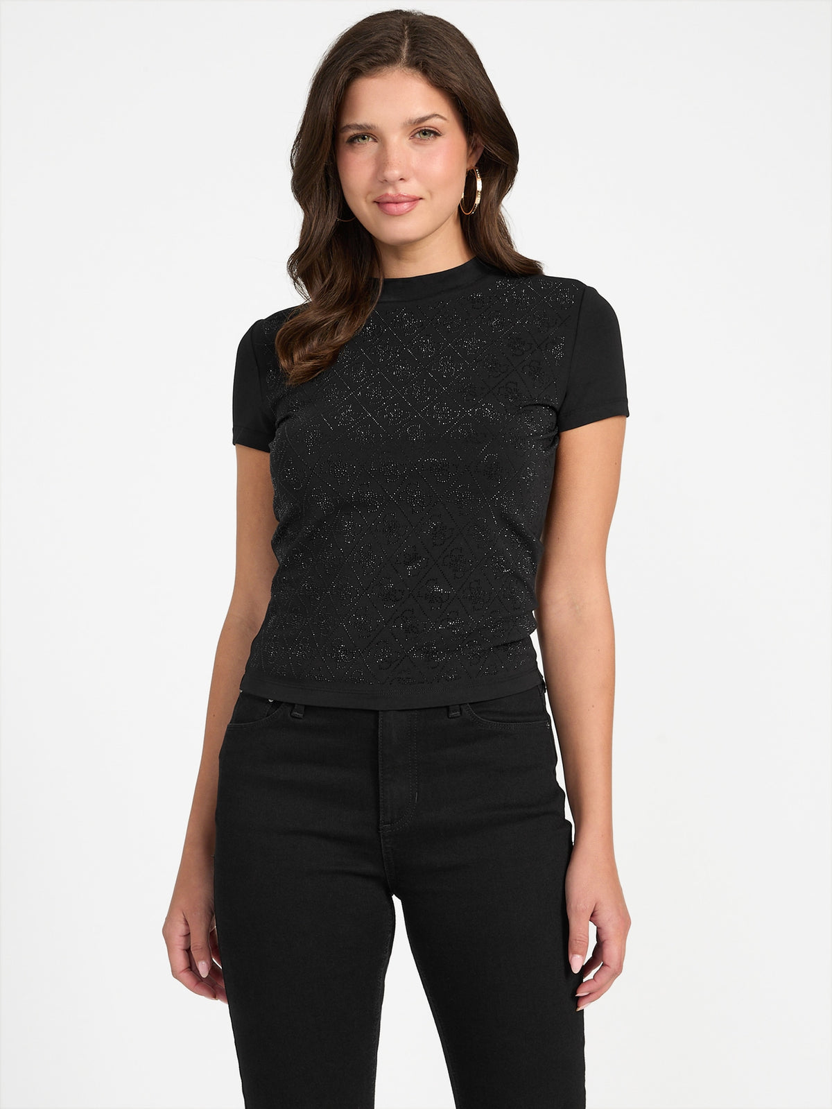 GUESS T-shirt Donna - Nero modello W4BI26 J1314