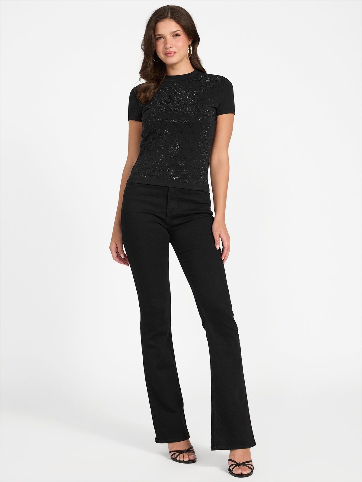 GUESS T-shirt Donna - Nero modello W4BI26 J1314