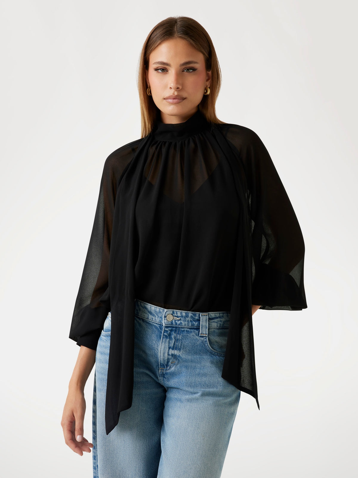 GUESS Camicia Donna - Nero modello W5BH84 W3022