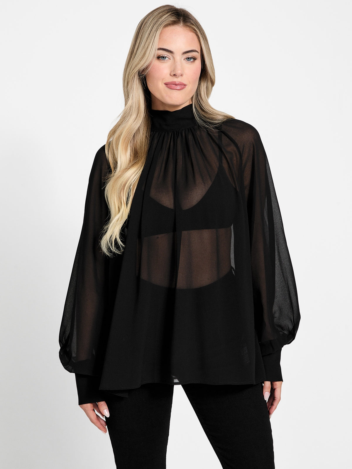 GUESS Camicia Donna - Nero modello W5BH84 W3022