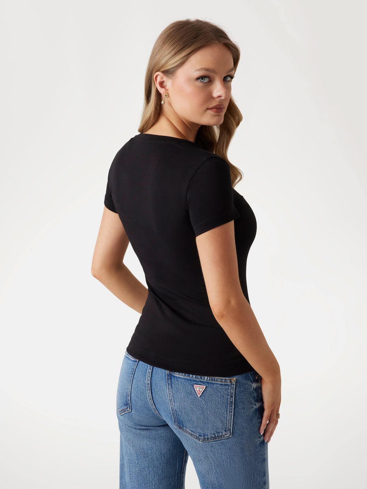 GUESS T-shirt Donna - Nero modello W5GI14 J1314