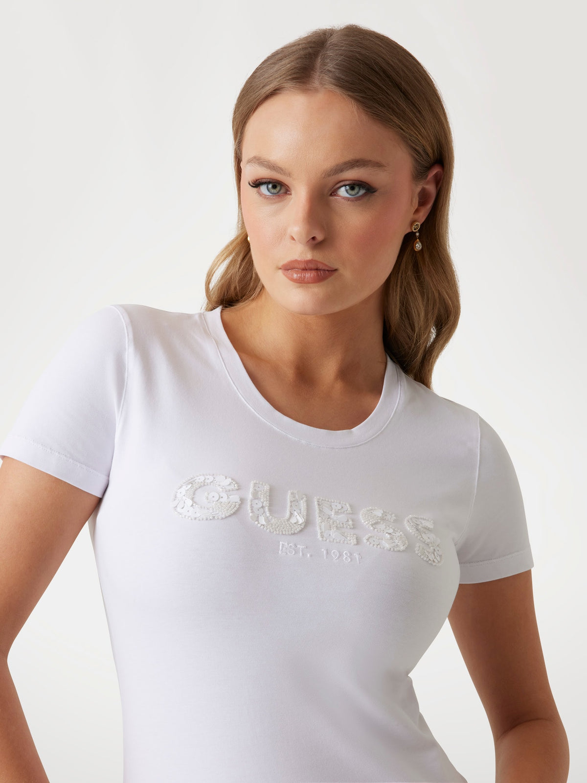 GUESS T-shirt Donna - Bianco modello W5GI17 J1314
