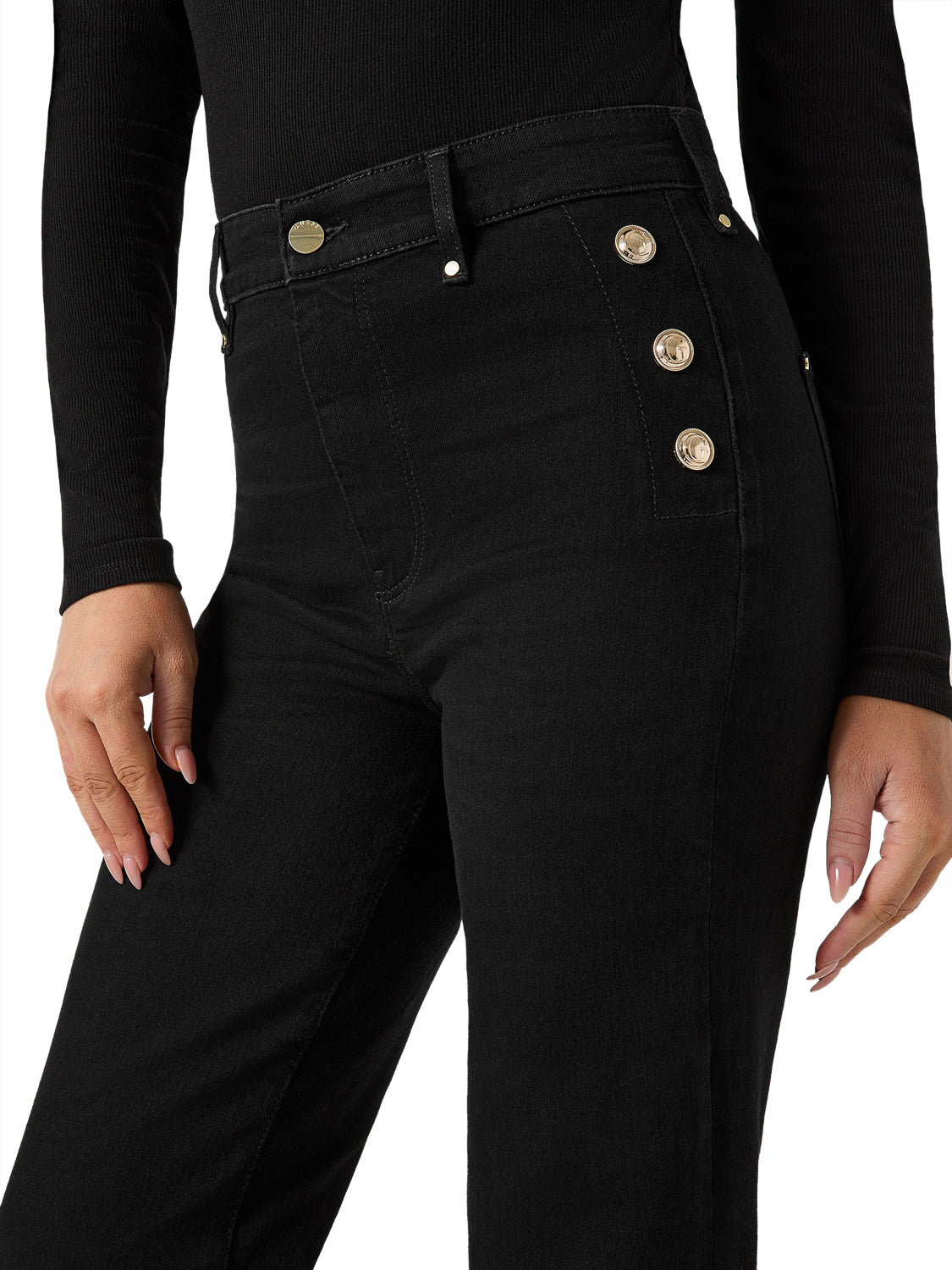 GUESS Pantalone Donna - Nero modello W5RA0P D4PZ1
