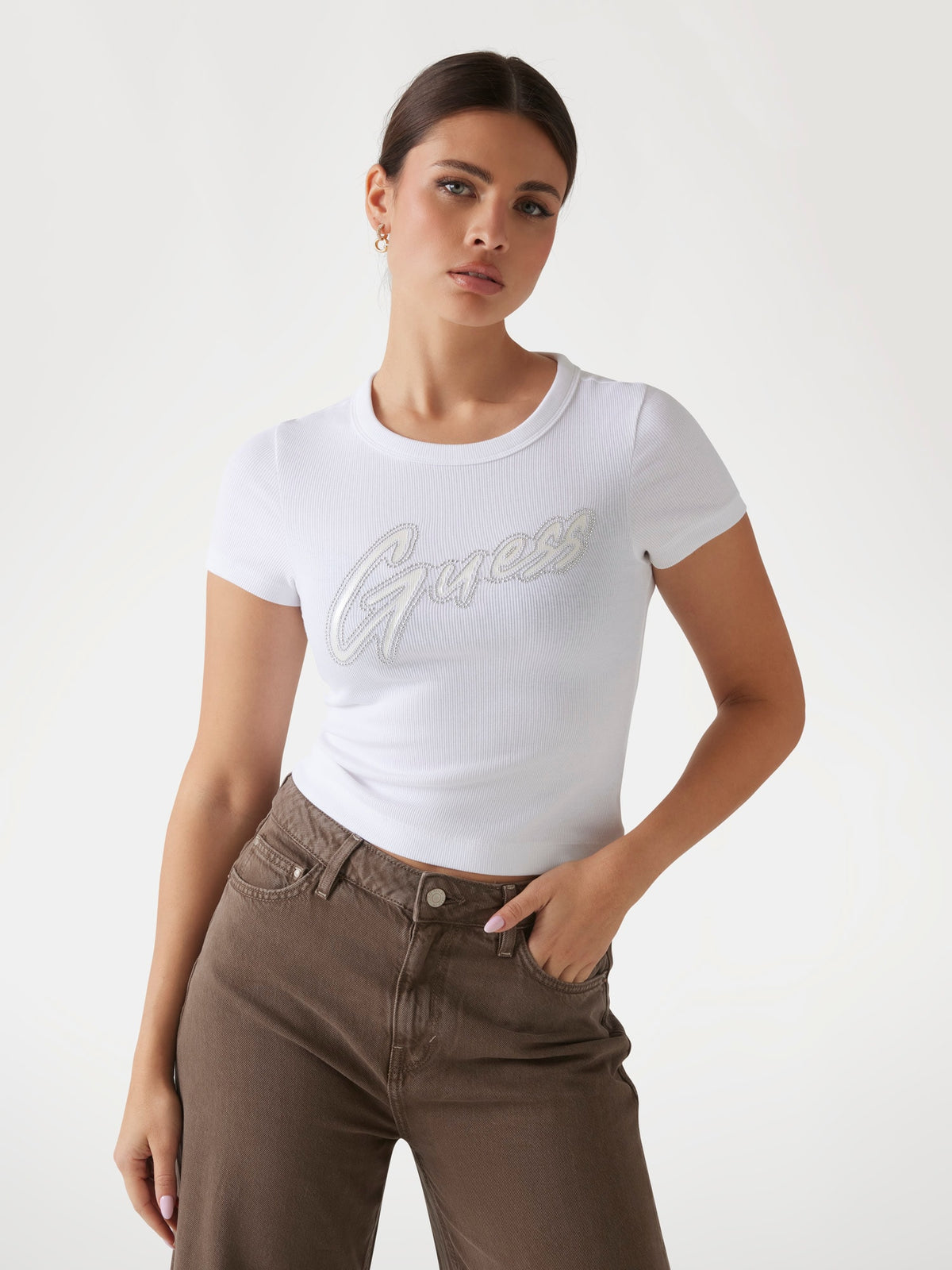 GUESS T-shirt Donna - Bianco modello W5RI68 KA0H1