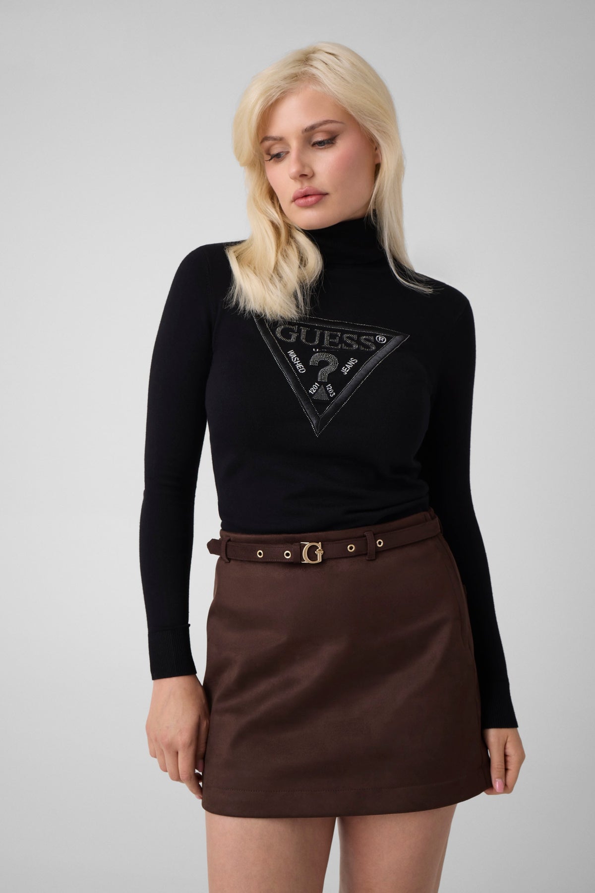 GUESS T-shirt Donna - Nero modello W6BR54 Z1455