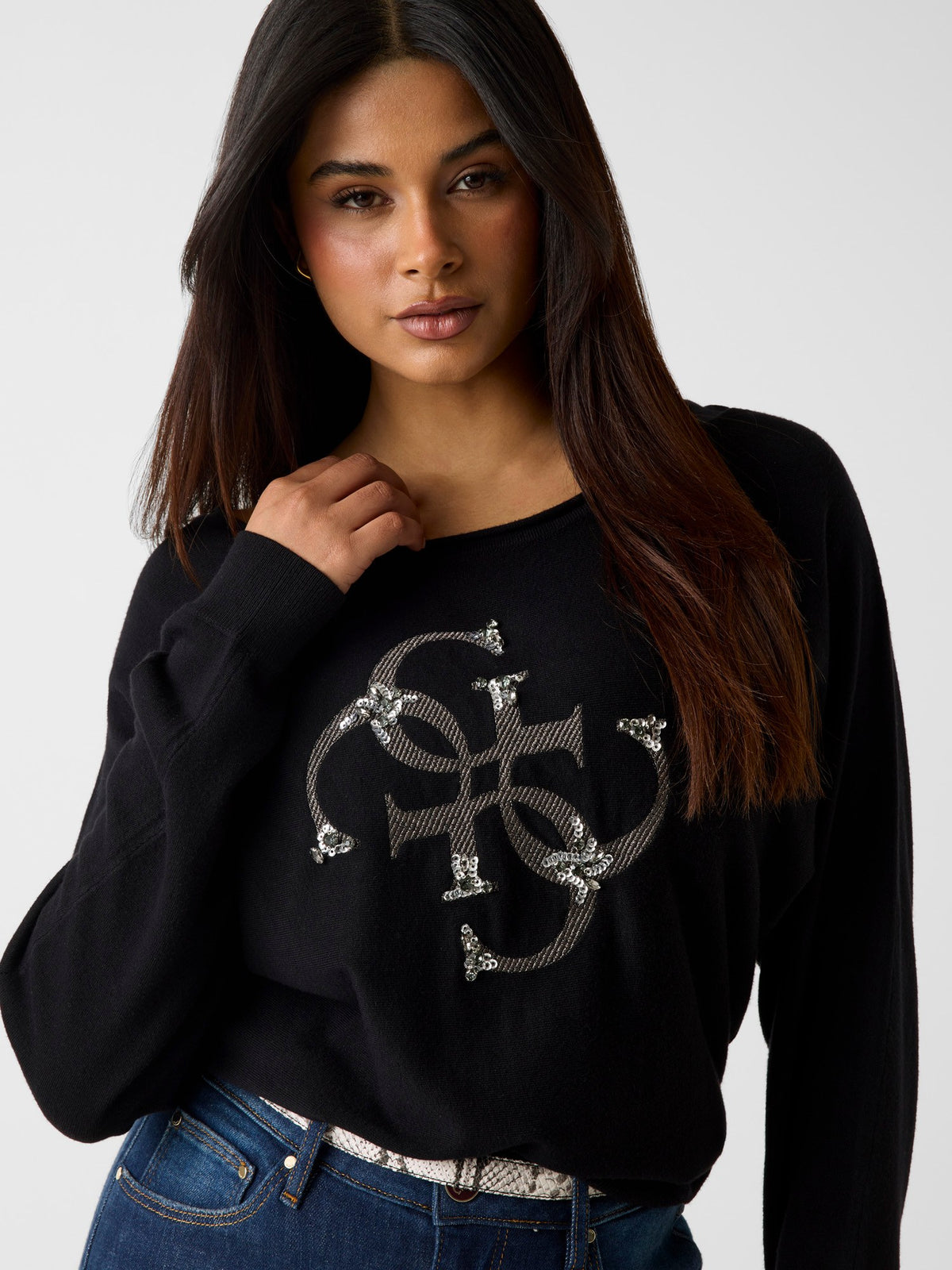 GUESS T-shirt Donna - Nero modello W6YR27 Z0975