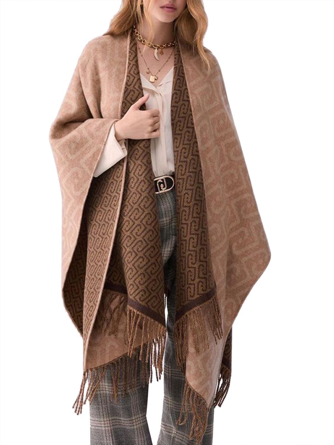 LIU.JO Poncho Donna - Marrone modello 2F6039T2742