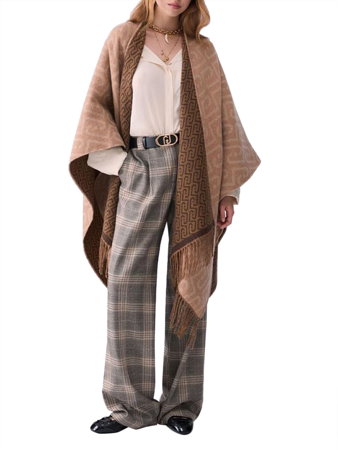 LIU.JO Poncho Donna - Marrone modello 2F6039T2742