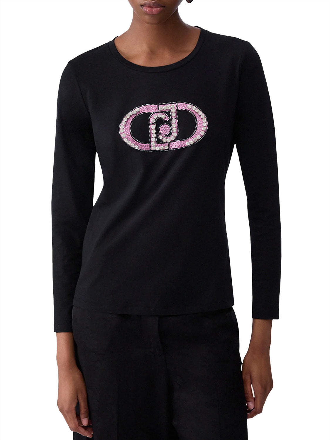 LIU.JO T-shirt Donna - Nero modello TF6245JS003
