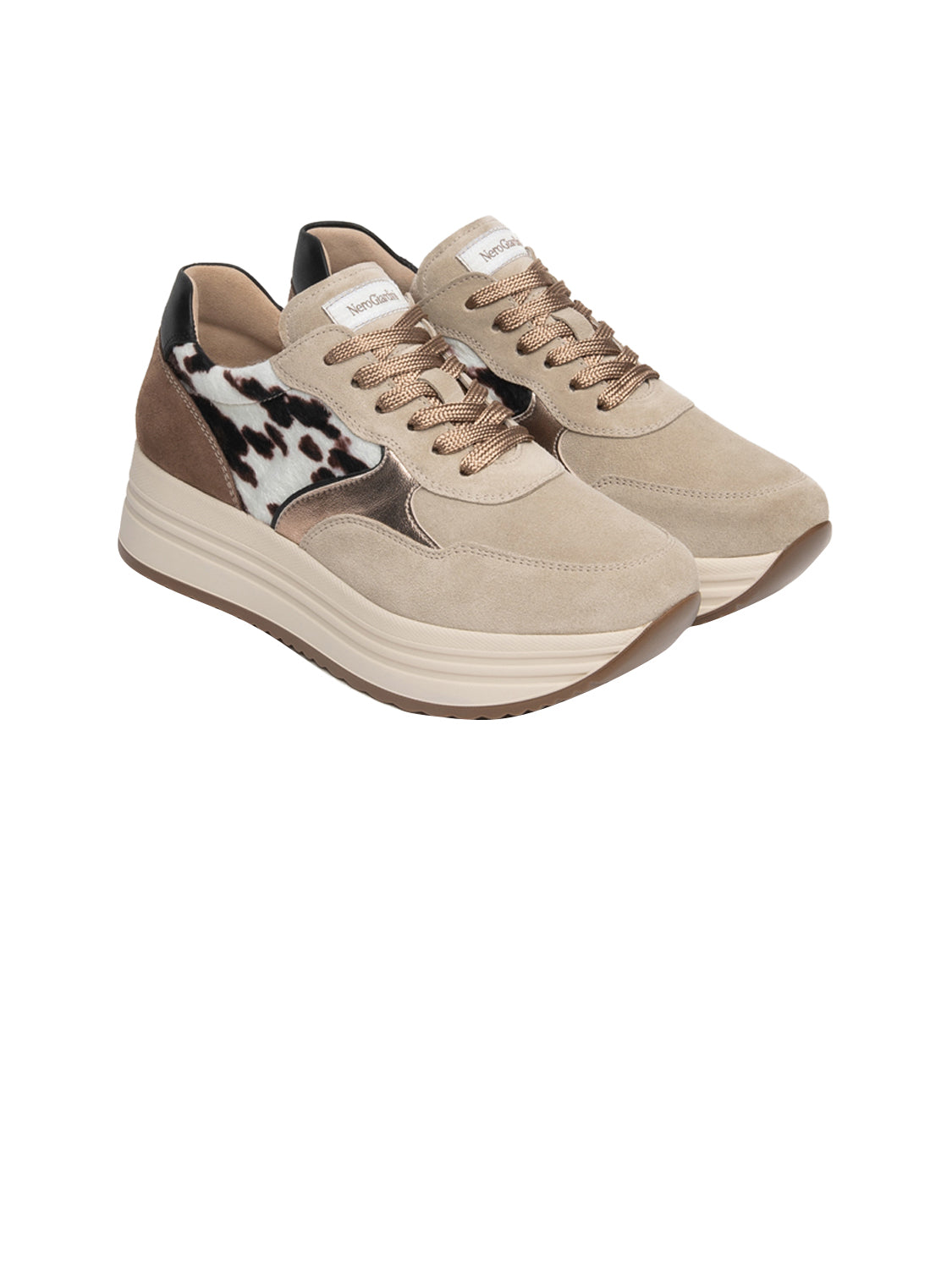 NERO GIARDINI Sneakers platform Donna - Tortora modello I617342D