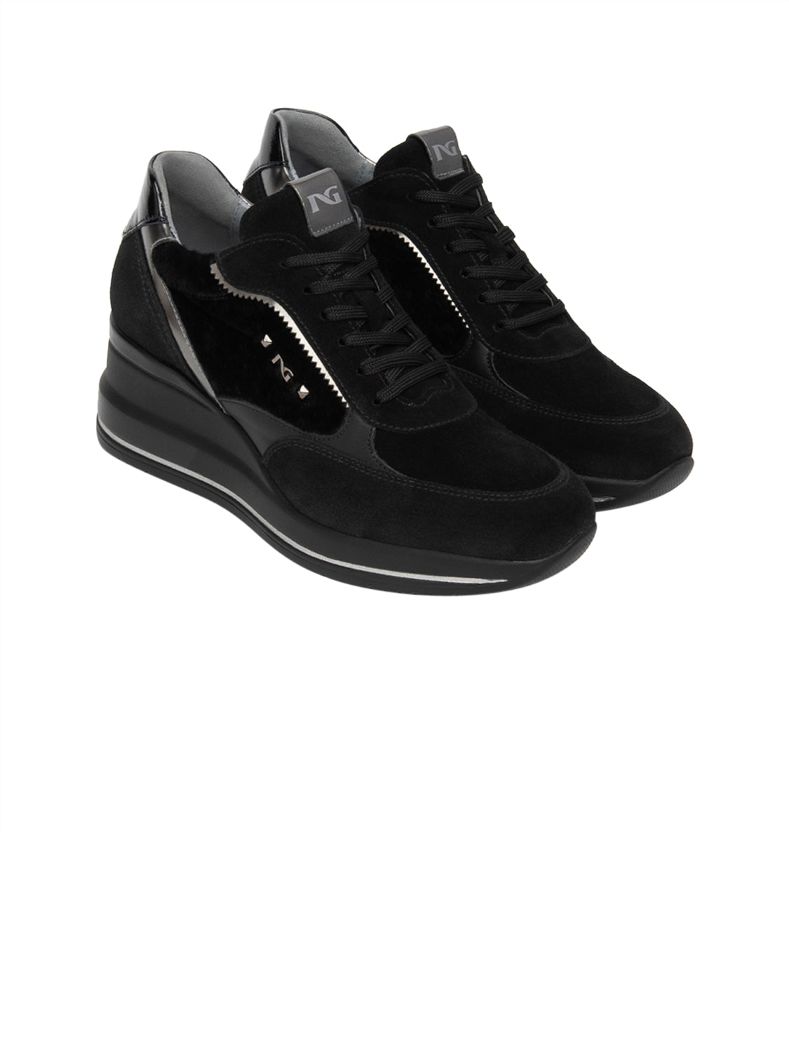 NERO GIARDINI Sneakers con zeppa Donna - Nero modello I617391D