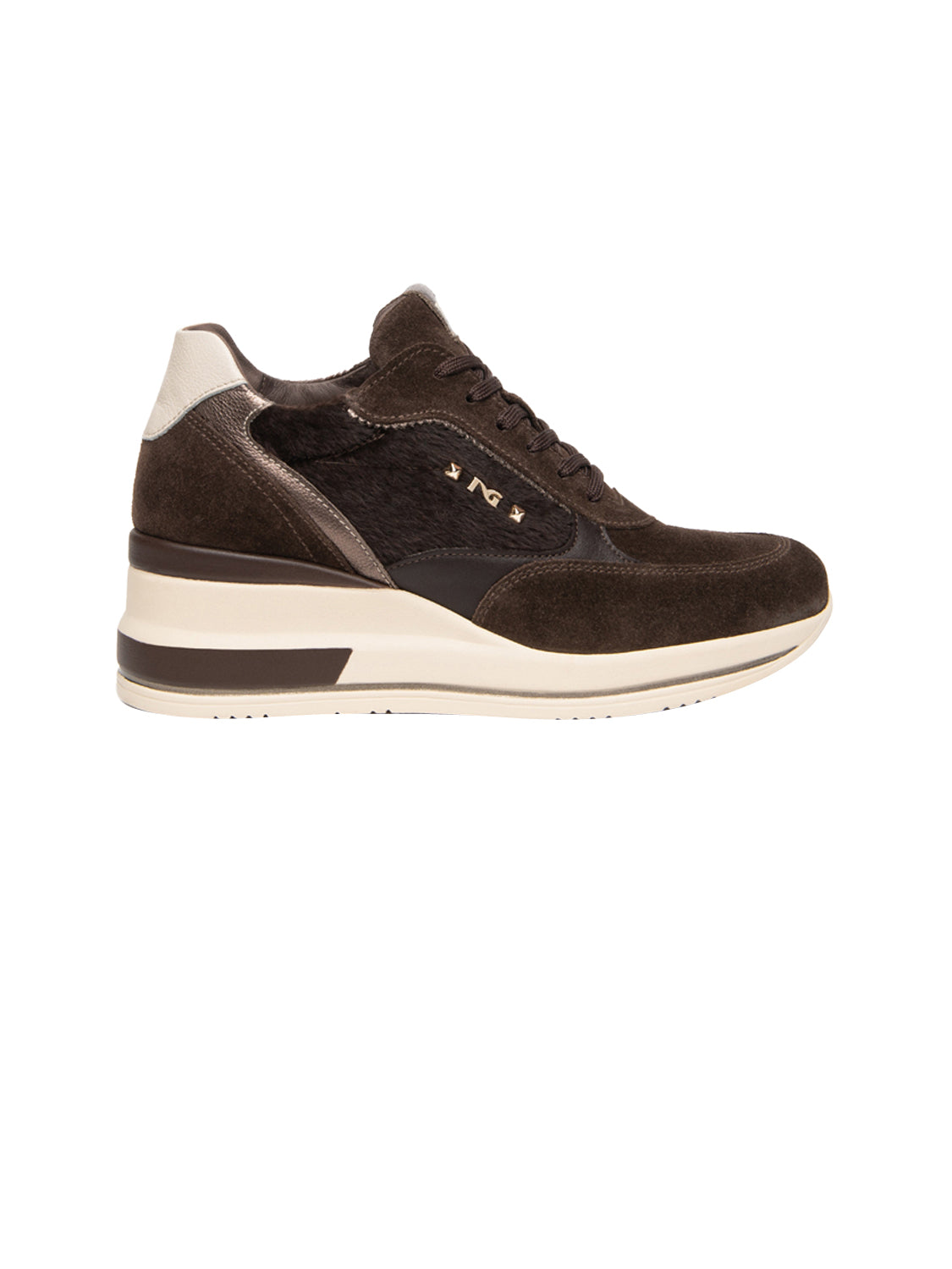 NERO GIARDINI Sneakers con zeppa Donna - T.Moro modello I617391D
