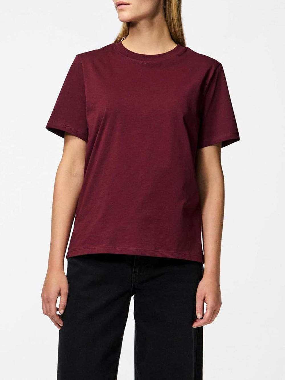 PIECES T-shirt Donna - Bordò modello 17140802