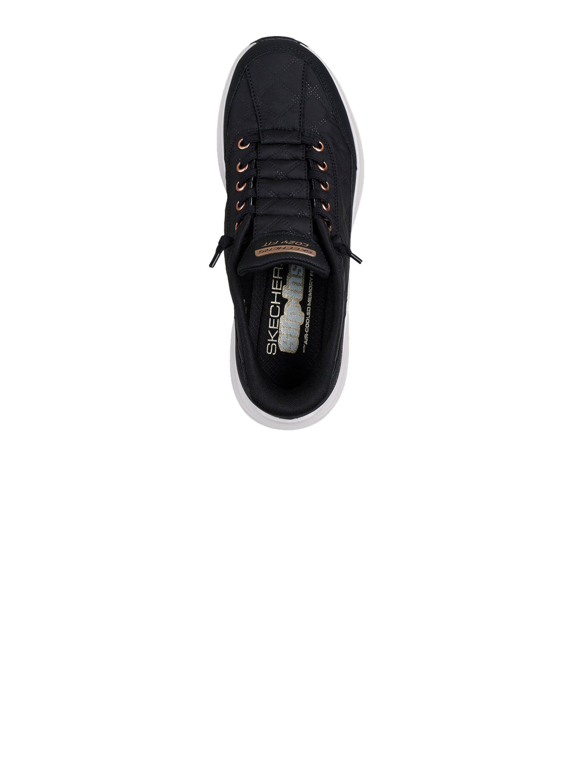 SKECHERS Sneakers slip-in Donna - Nero modello 150413