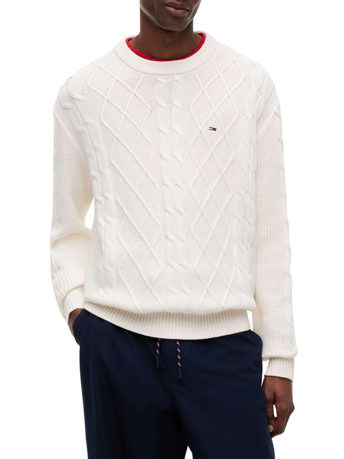 TOMMY HILFIGER Maglione Uomo - Bianco modello DM0DM23405YBH