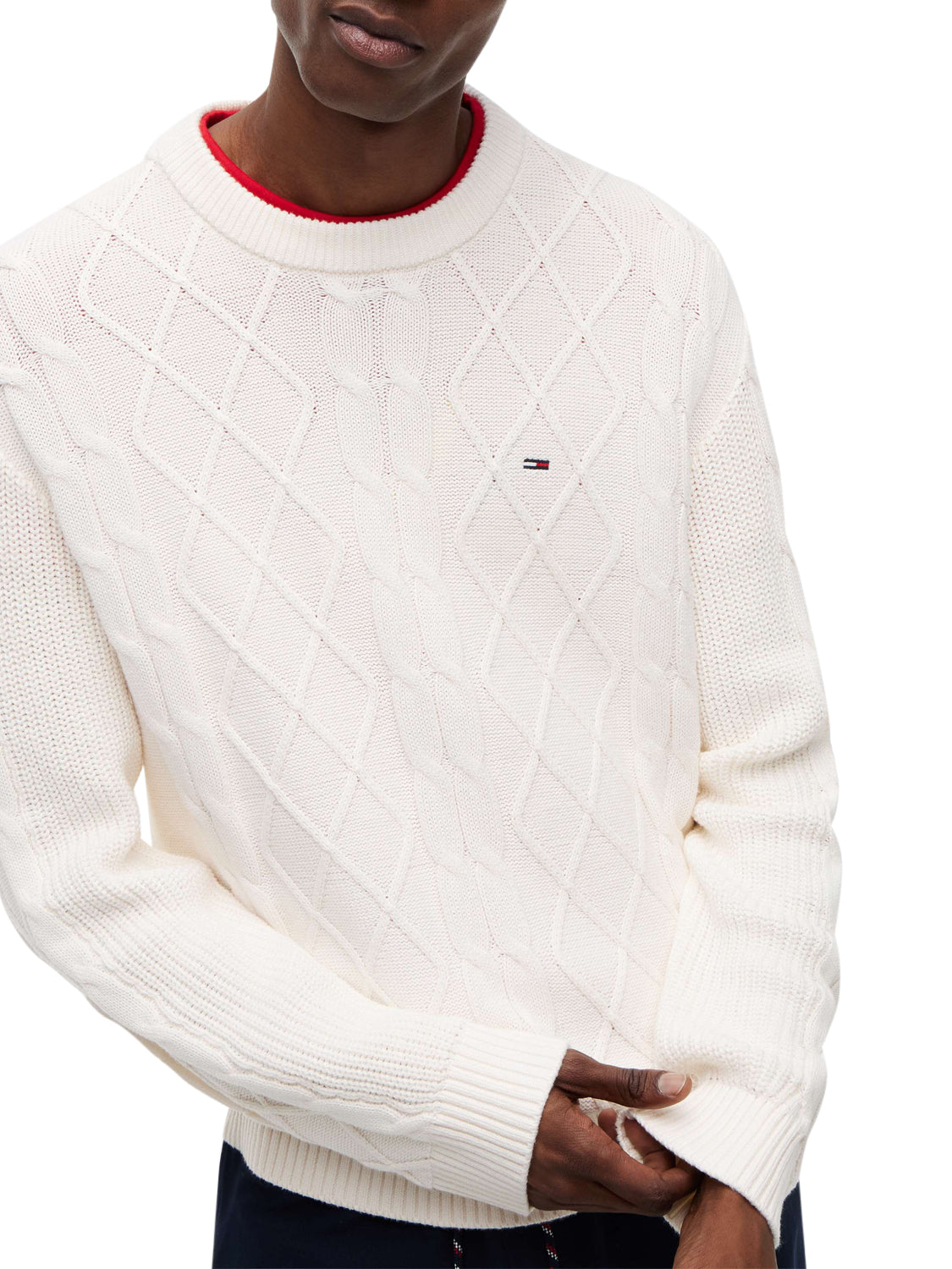 TOMMY HILFIGER Maglione Uomo - Bianco modello DM0DM23405YBH