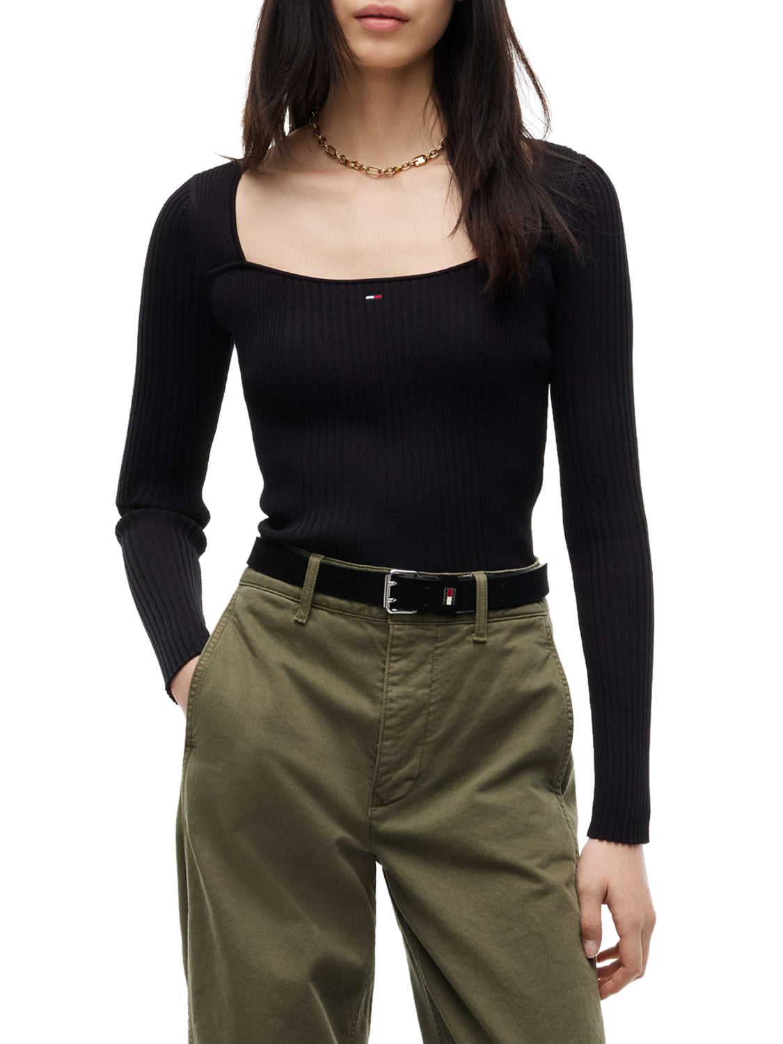 TOMMY HILFIGER Maglione Donna - Nero modello DW0DW23544BDS
