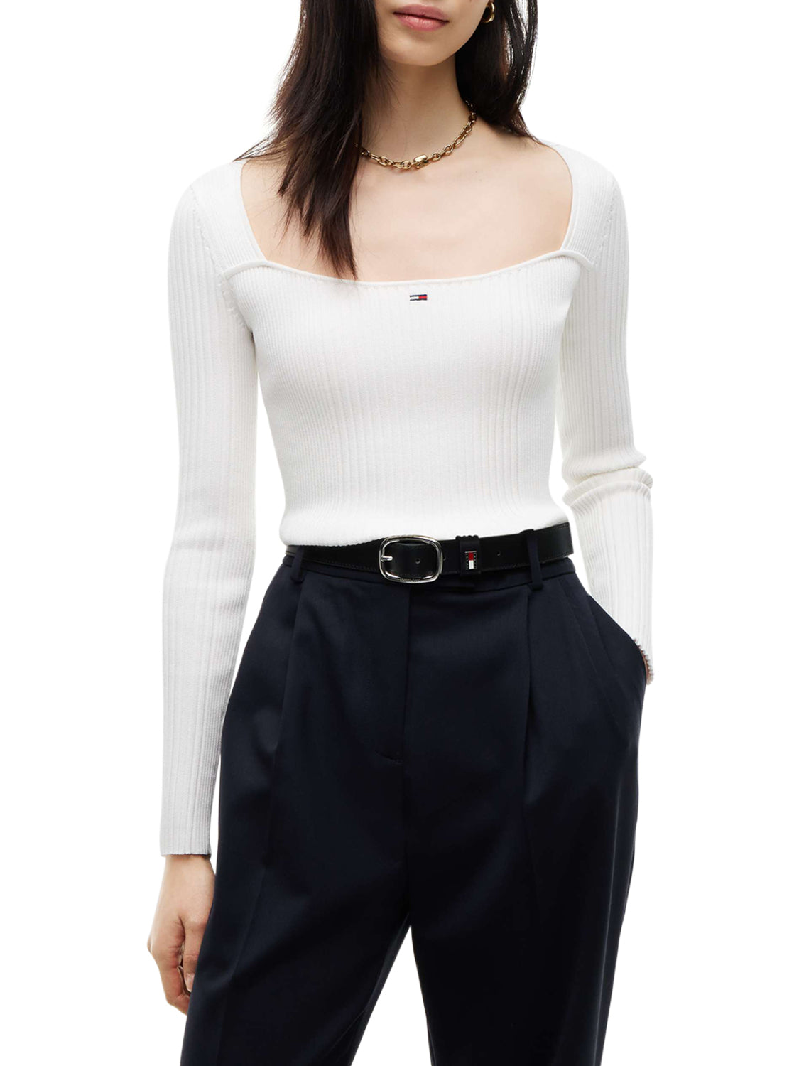 TOMMY HILFIGER Maglione Donna - Bianco modello DW0DW23544YBH