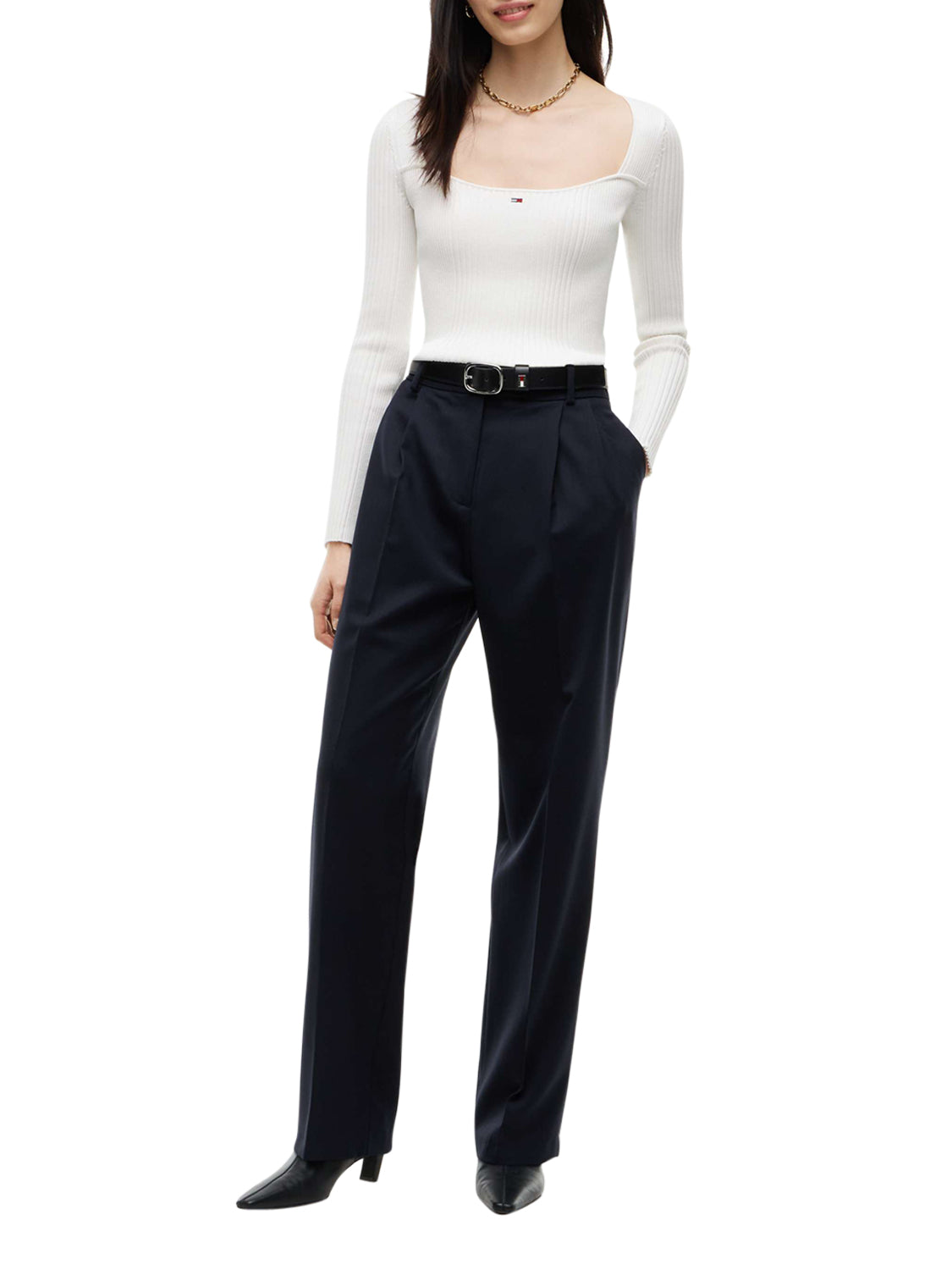 TOMMY HILFIGER Maglione Donna - Bianco modello DW0DW23544YBH