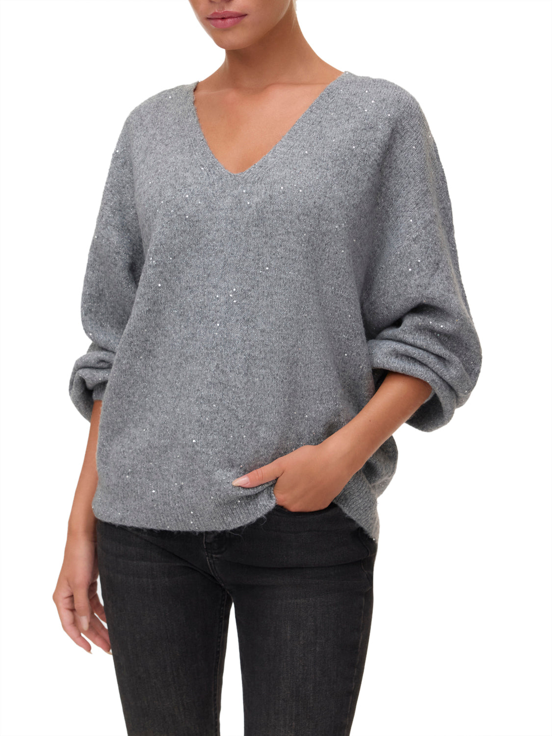 VERO MODA Maglione Donna - Grigio modello 10347193