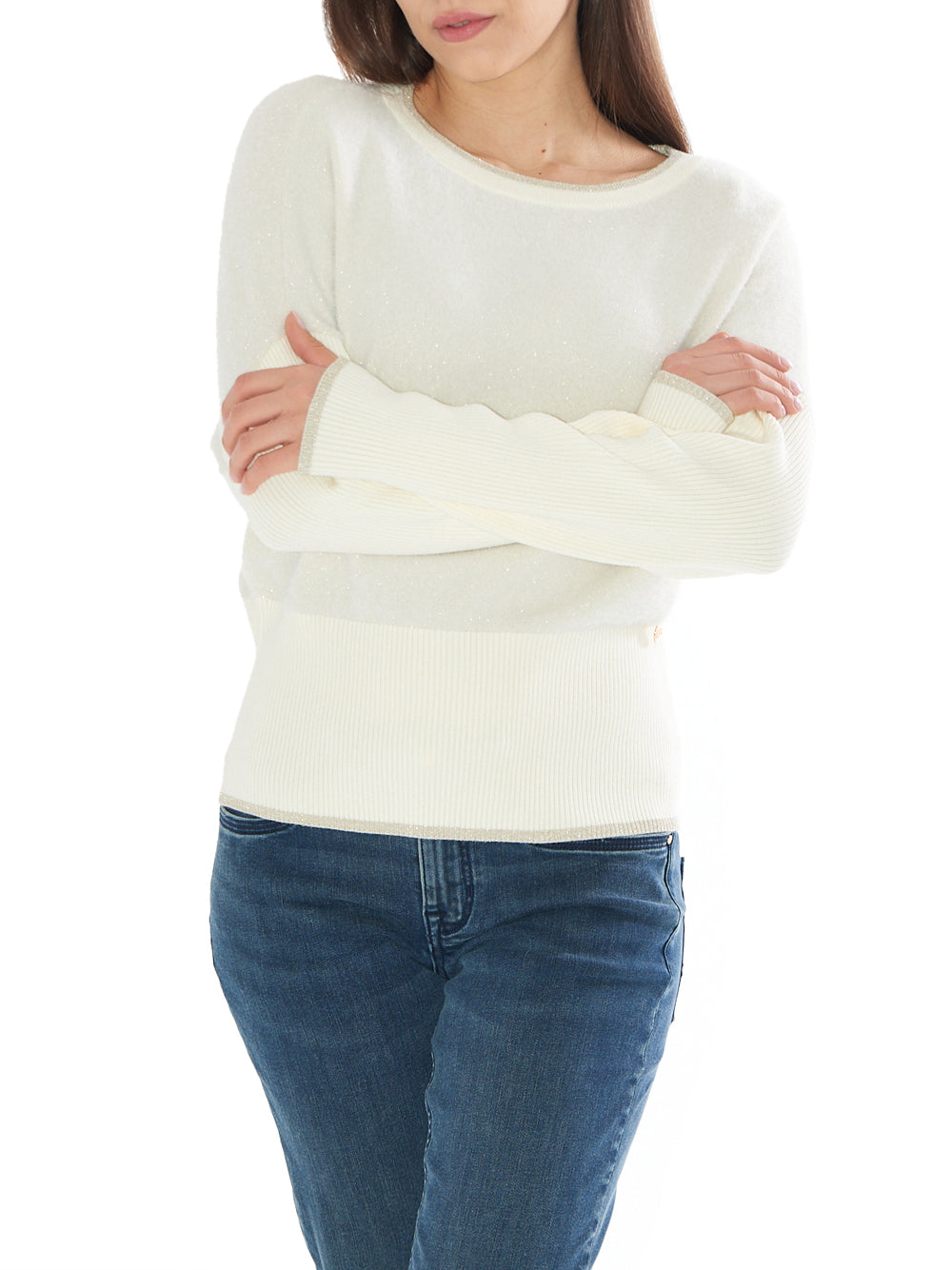 YES ZEE Maglione Donna - Bianco modello 01M014IS00