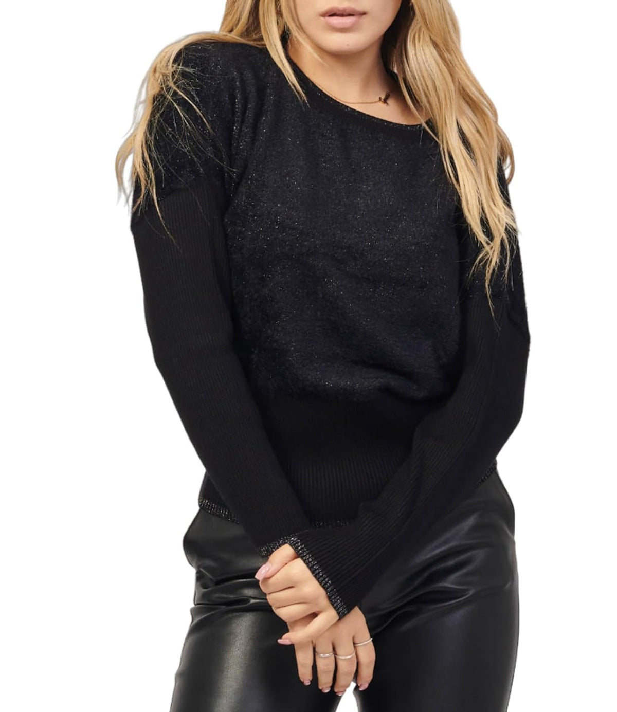 YES ZEE Maglione Donna - Nero modello 01M014IS00