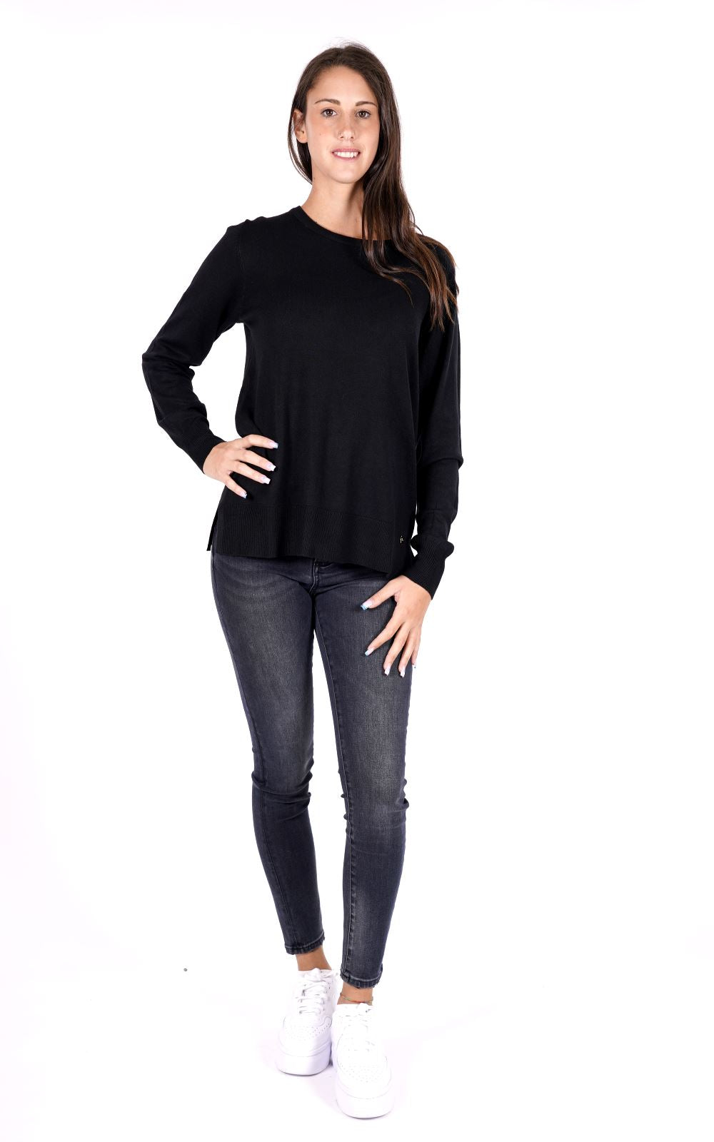 YES ZEE Maglione Donna - Nero modello 01M052RU00